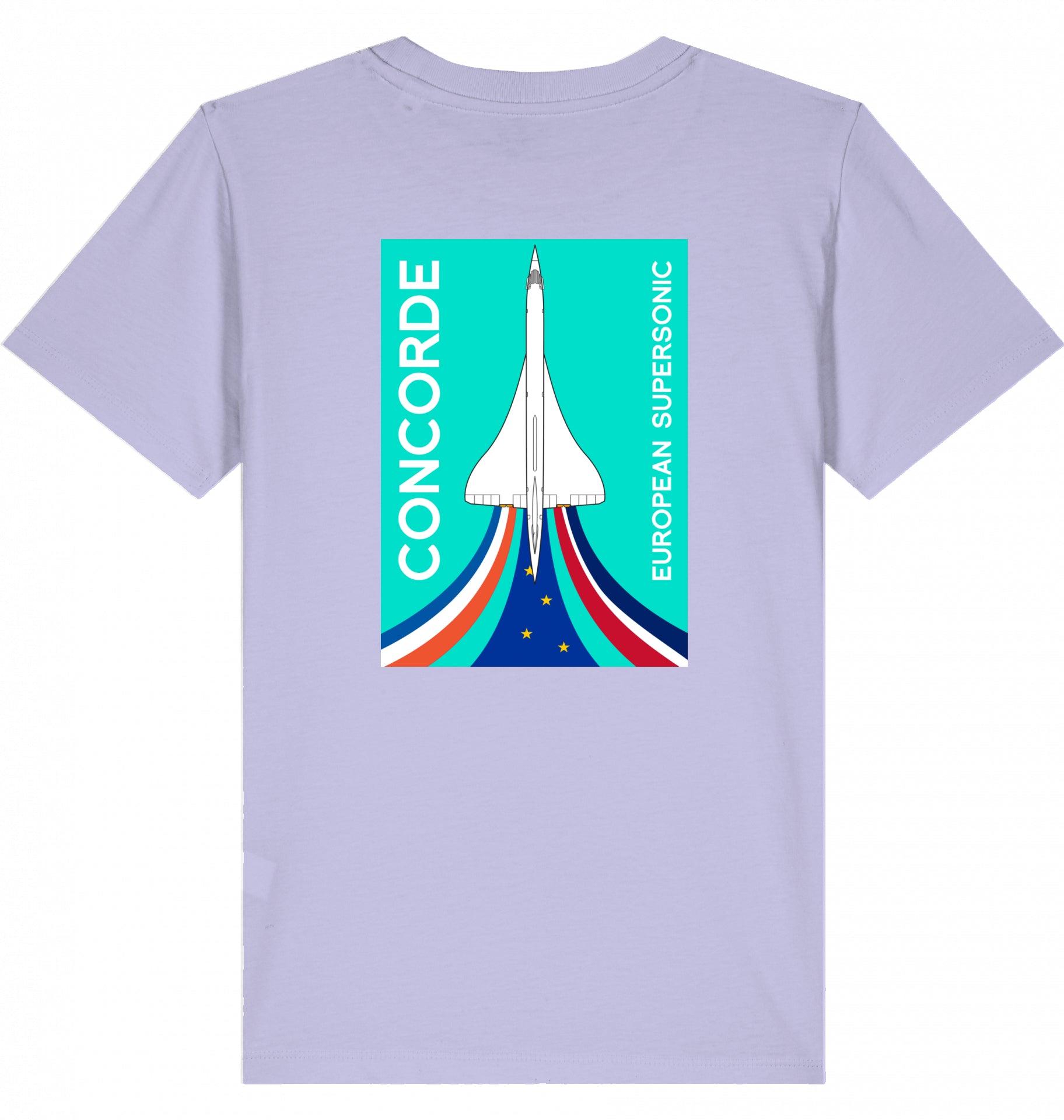 Aviation Kids Aviation T-Shirt "Concorde European Supersonic Aircraft", Concorde Flugzeug Tshirt Kinder, Überschallflugzeug Tshirt, made by SUPERSONIC aero 4U