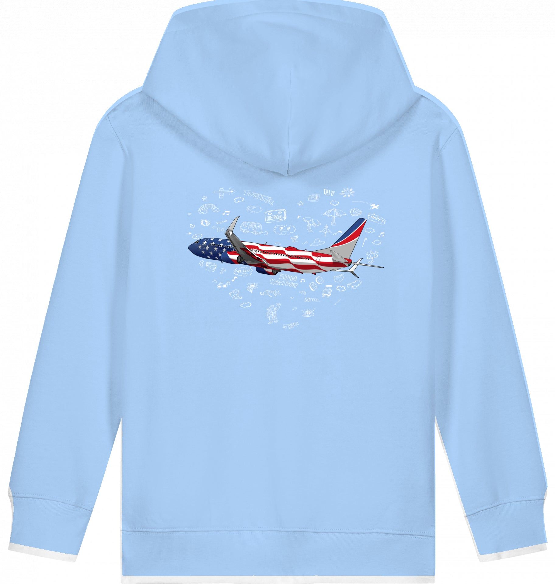 Aviation Kids Hoodie Boeing 737 Stars & Stripes für Piloten, Crews, Kinder & Planespotter made by SUPERSONIC aero 4U