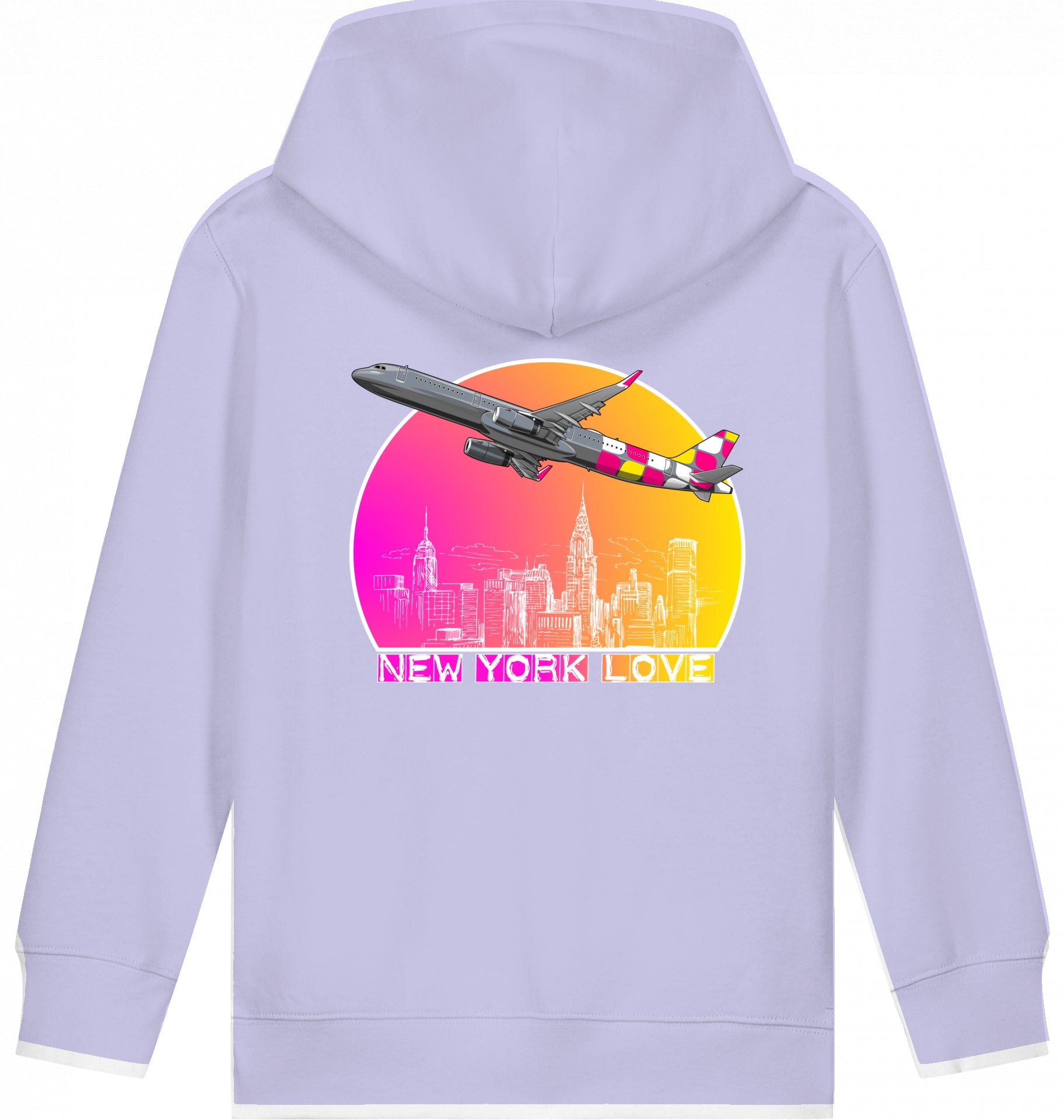 Kids Flugzeug Hoodie Airbus A321 New York