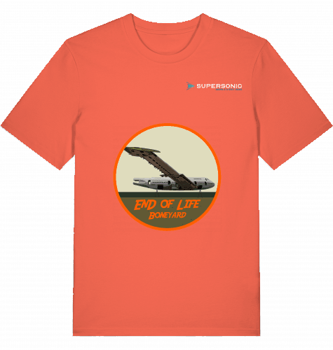 Aviation Flugzeug T-Shirt "End of Life Boneyard" Aircraft Boeing B747 Shirt Fiesta für Piloten, Crews, Kinder & Planespotter made by SUPERSONIC aero 4U