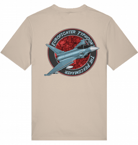 Aviation Flugzeug T-Shirt "Airbus Eurofighter Thyphoon Peacemaker Jet" Desert Dust für Piloten, Crews, Kinder & Planespotter made by SUPERSONIC aero 4U