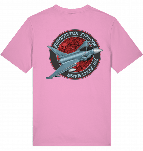Aviation Flugzeug T-Shirt "Airbus Eurofighter Thyphoon Peacemaker Jet" Bubble Pink für Piloten, Crews, Kinder & Planespotter made by SUPERSONIC aero 4U