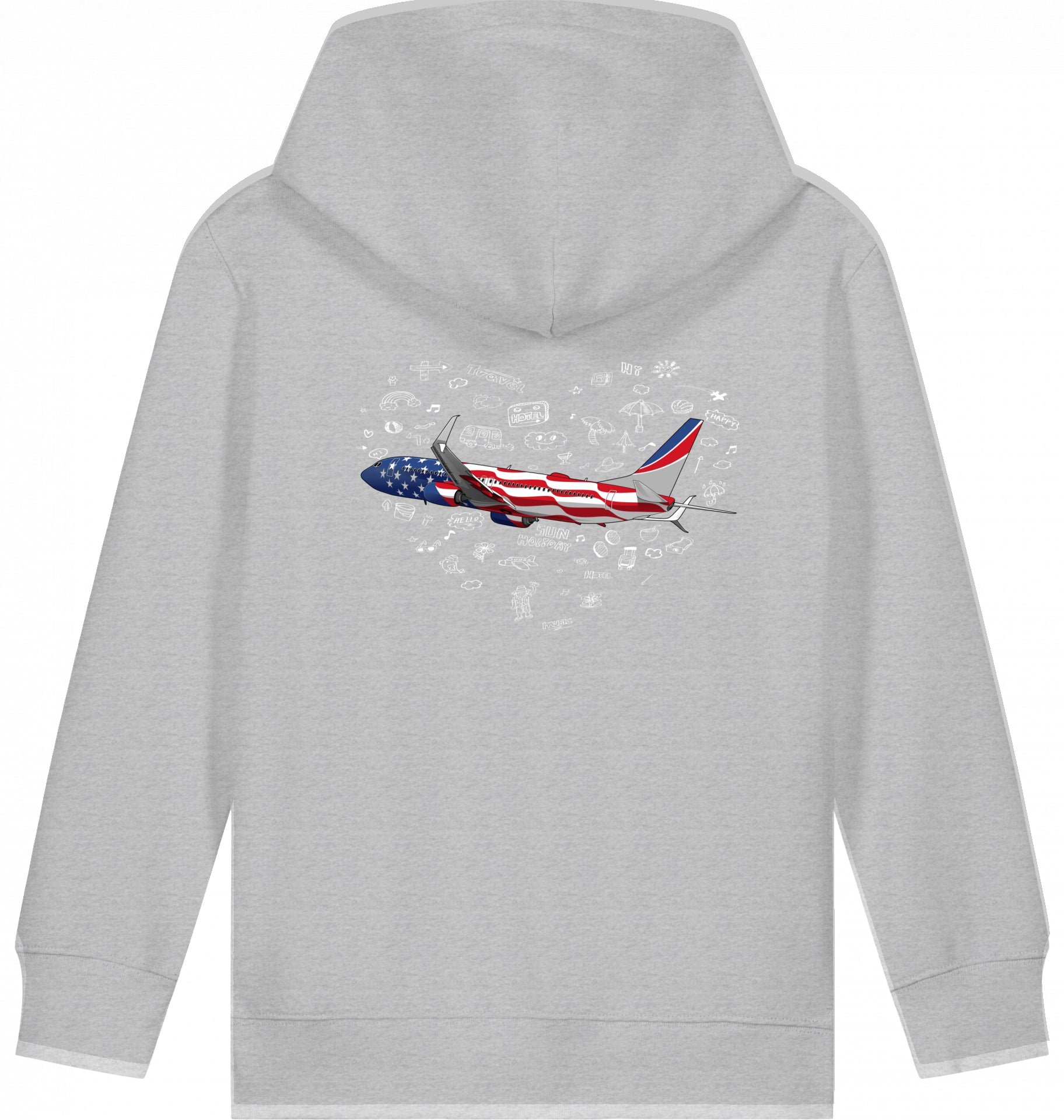 Aviation Kids Hoodie Boeing 737 Stars & Stripes für Piloten, Crews, Kinder & Planespotter made by SUPERSONIC aero 4U