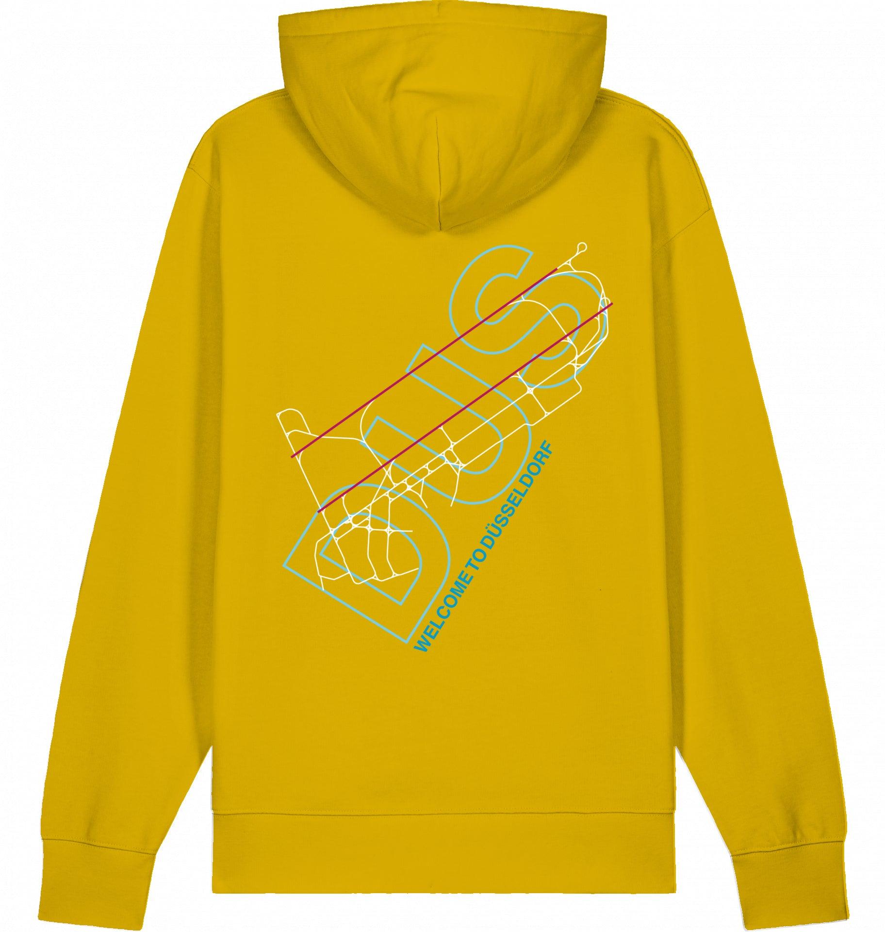 Aviation Düsseldorf DUS Airport Hoodie 2.0 Ochre für Piloten, Crews, Kinder & Planespotter made by SUPERSONIC aero 4U