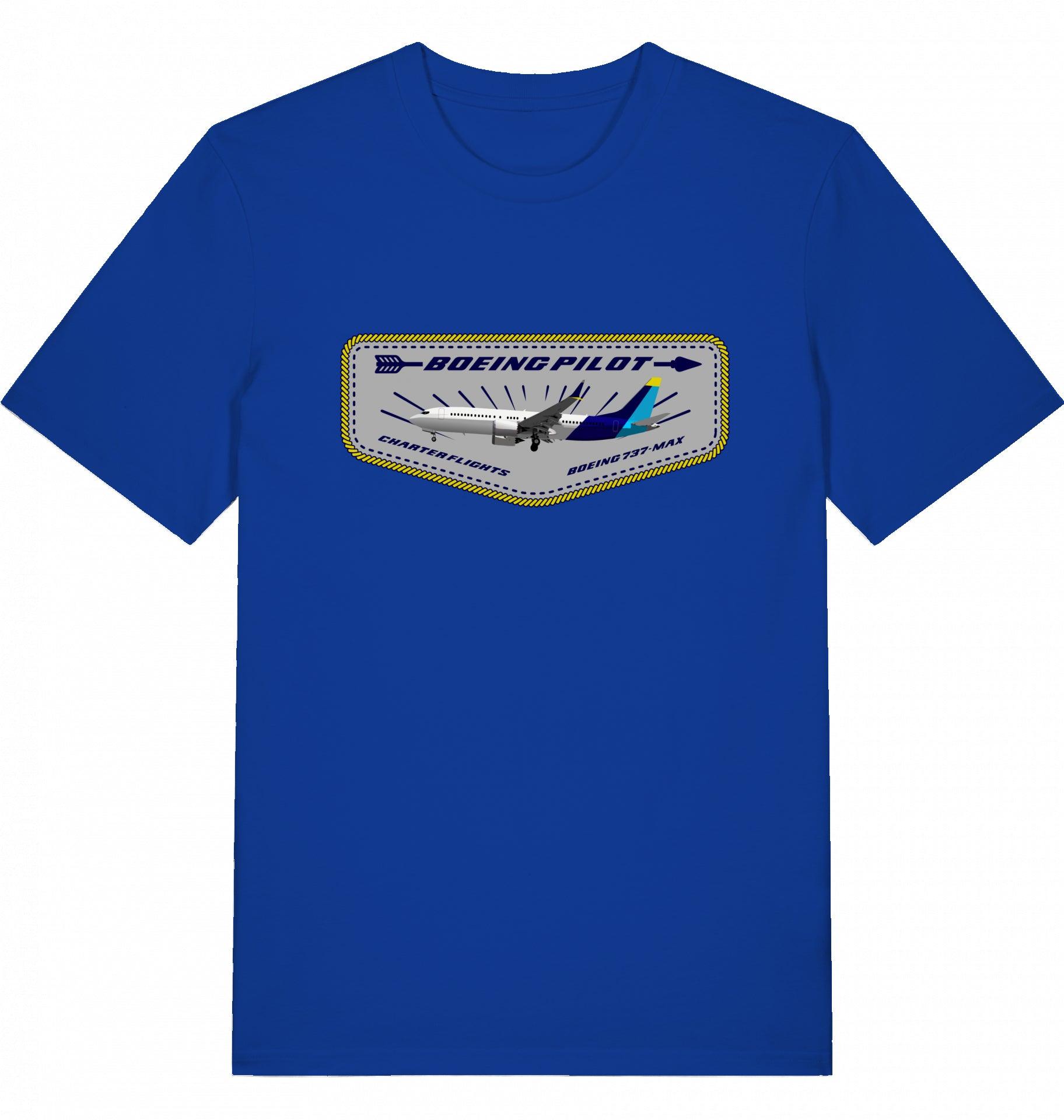 Aviation Flugzeug T-Shirt Boeing 737 Max Pilot Worker Blue für Piloten, Crews, Kinder & Planespotter made by SUPERSONIC aero 4U