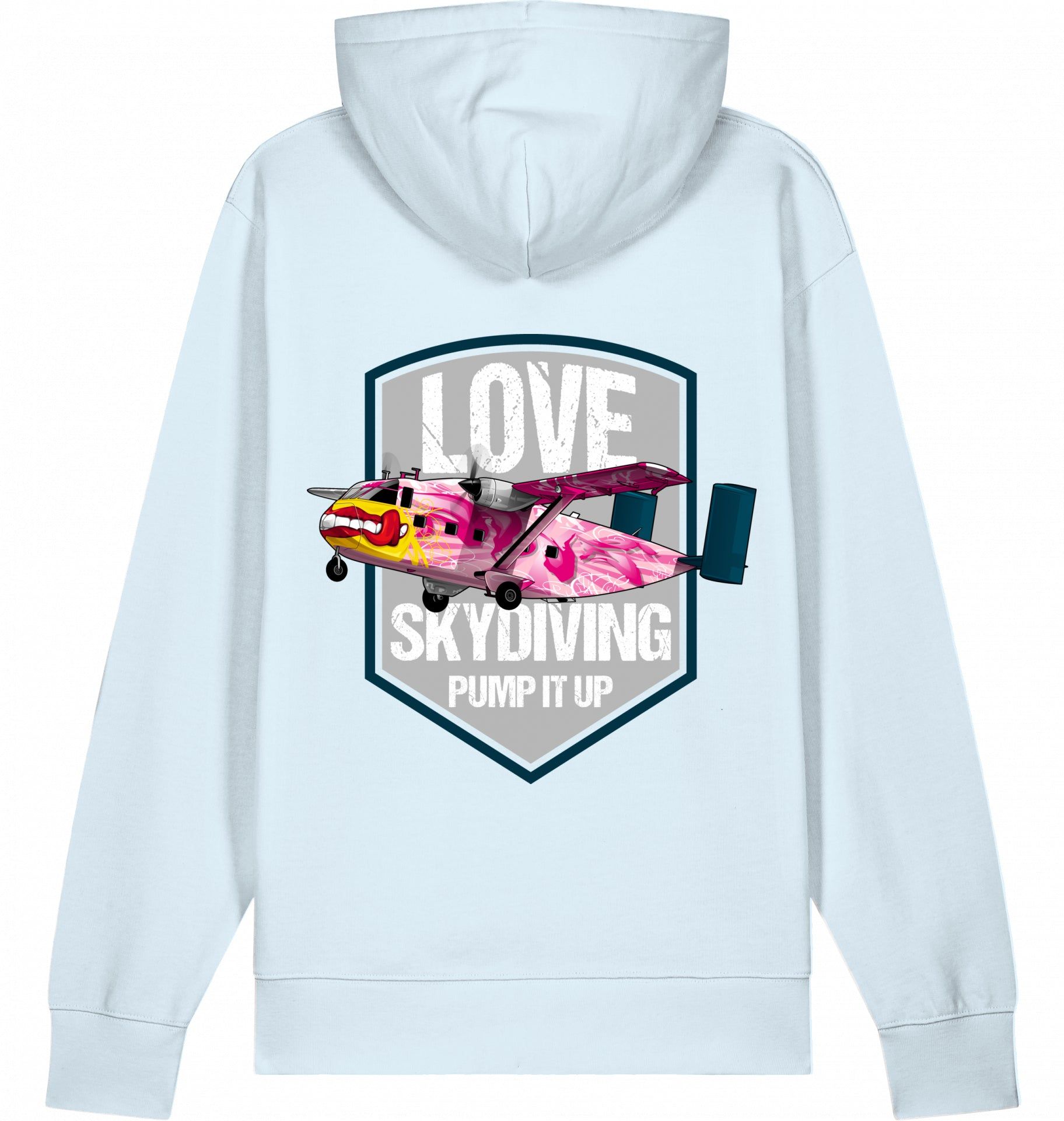 Aviation Flugzeug Hoodie Short SC-7 Skyvan Sky Diving Blue Ice für Piloten, Crews, Kinder & Planespotter made by SUPERSONIC aero 4U