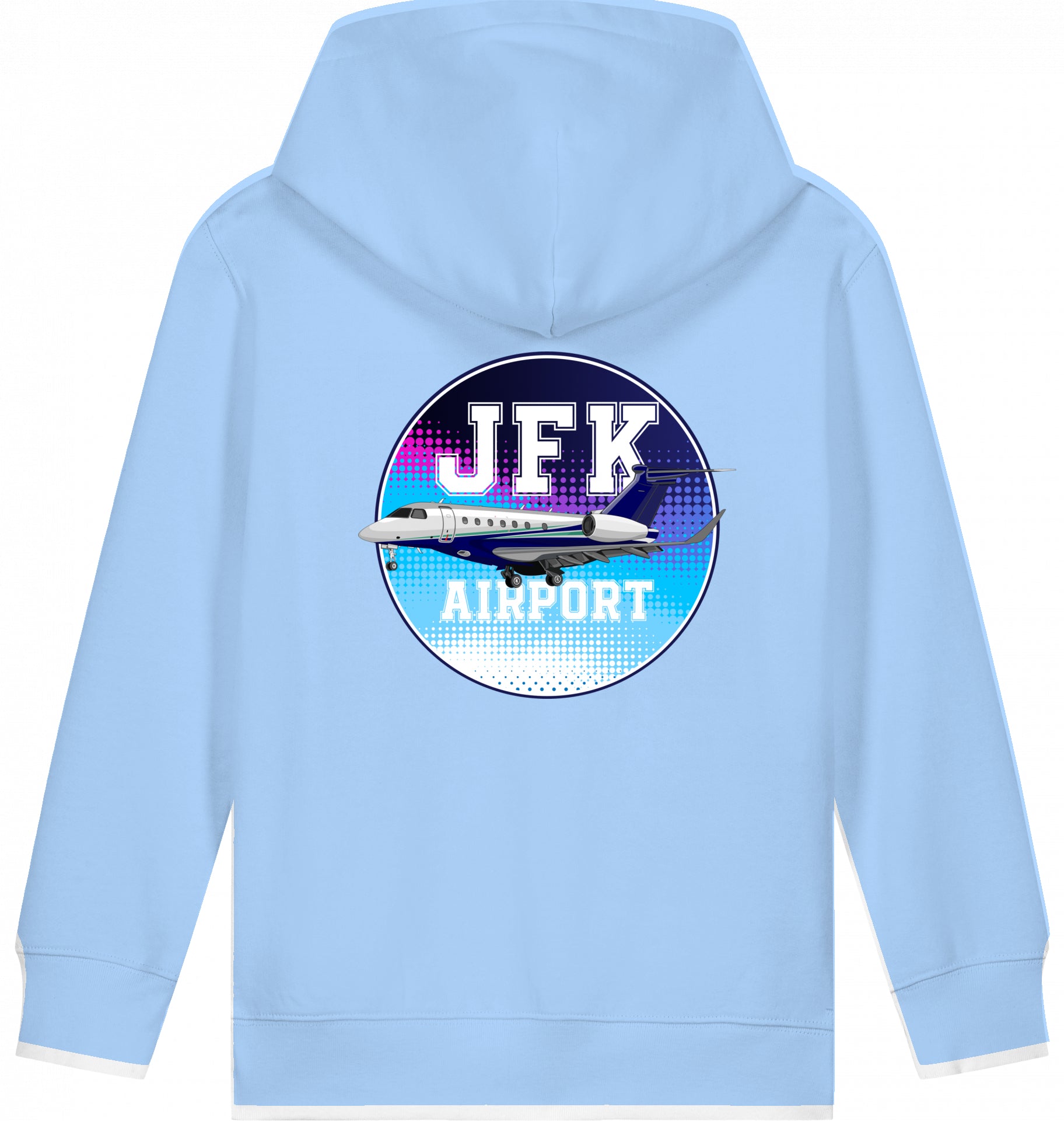 Aviation Kids Flugzeug Hoodie Embraer Praetor 600 JFK Blue Soul für Piloten, Crews, Kinder & Planespotter made by SUPERSONIC aero 4U