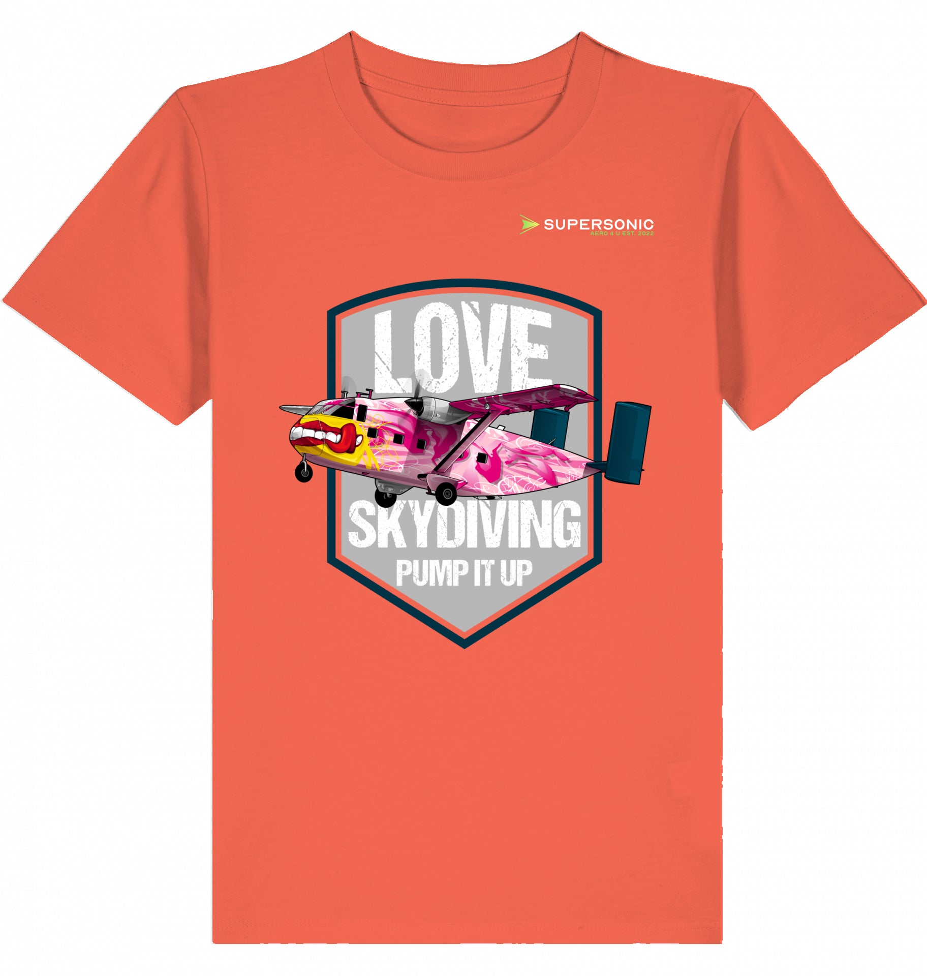 Kids Aviation Tshirt Short SC-7 Skyvan Sky Diving, Kinder Tshirt Short SC-7 Skyvan, Skydiving Tshirt Kinder