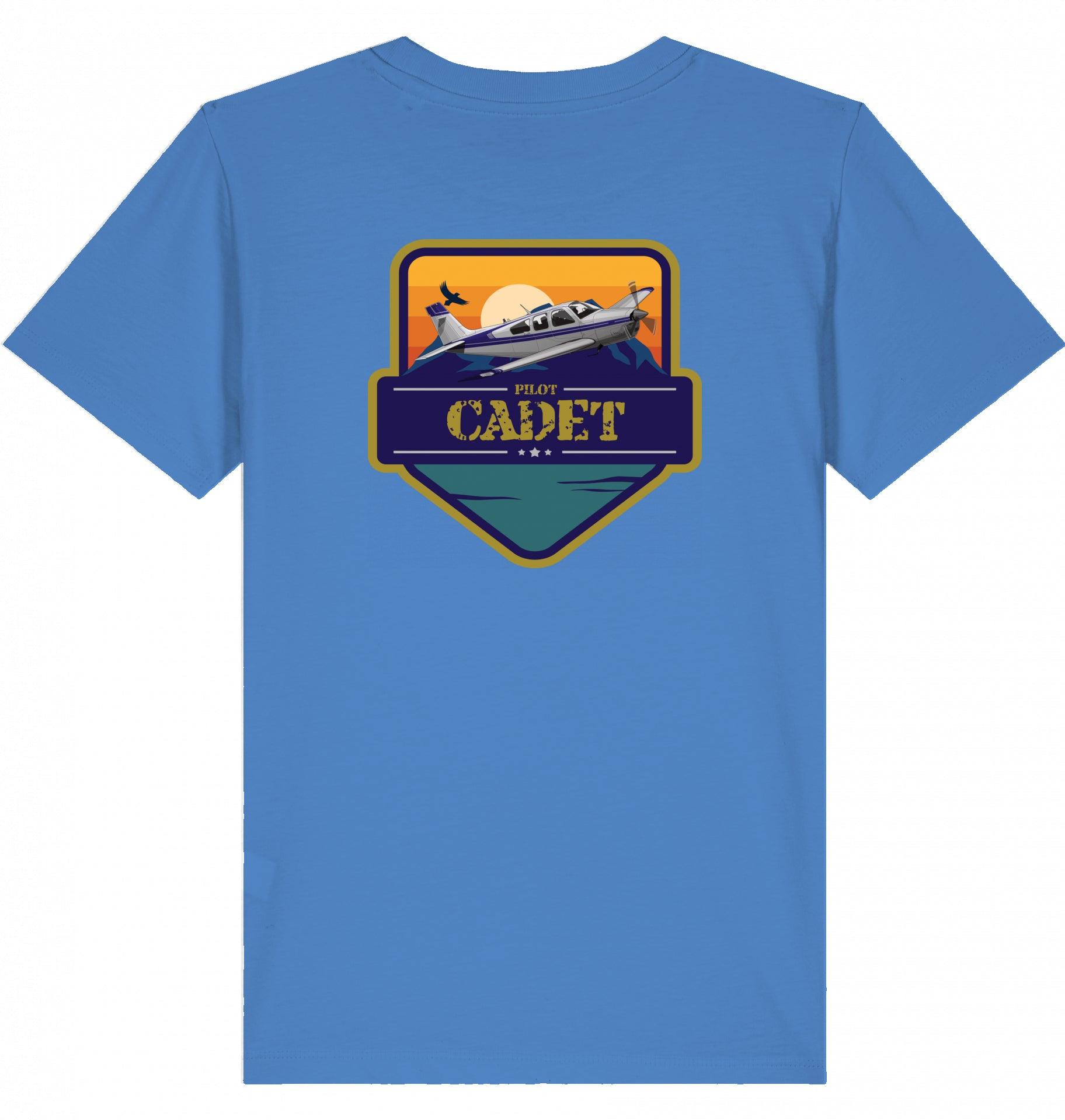 Aviation Kids Aviation T-Shirt "Flugschüler" Mooney Aircraft 2.0 Bright Blue für Piloten, Crews, Kinder & Planespotter made by SUPERSONIC aero 4U