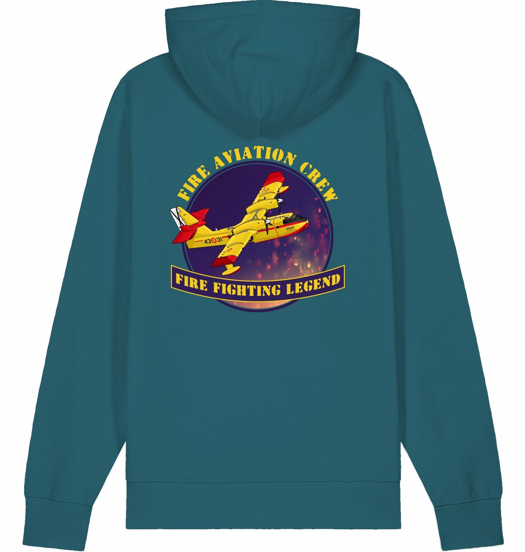 Aviation Flugzeug Hoodie CL-412 Fire Fighting Legend Stargazer für Piloten, Crews, Kinder & Planespotter made by SUPERSONIC aero 4U