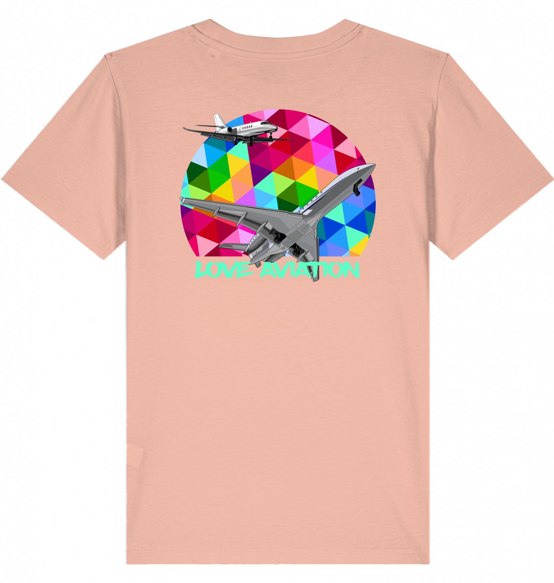 Aviation Kids Aviation T-Shirt "Love Aviation" Flugzeuge 2.0 Fraiche Peche für Piloten, Crews, Kinder & Planespotter made by SUPERSONIC aero 4U