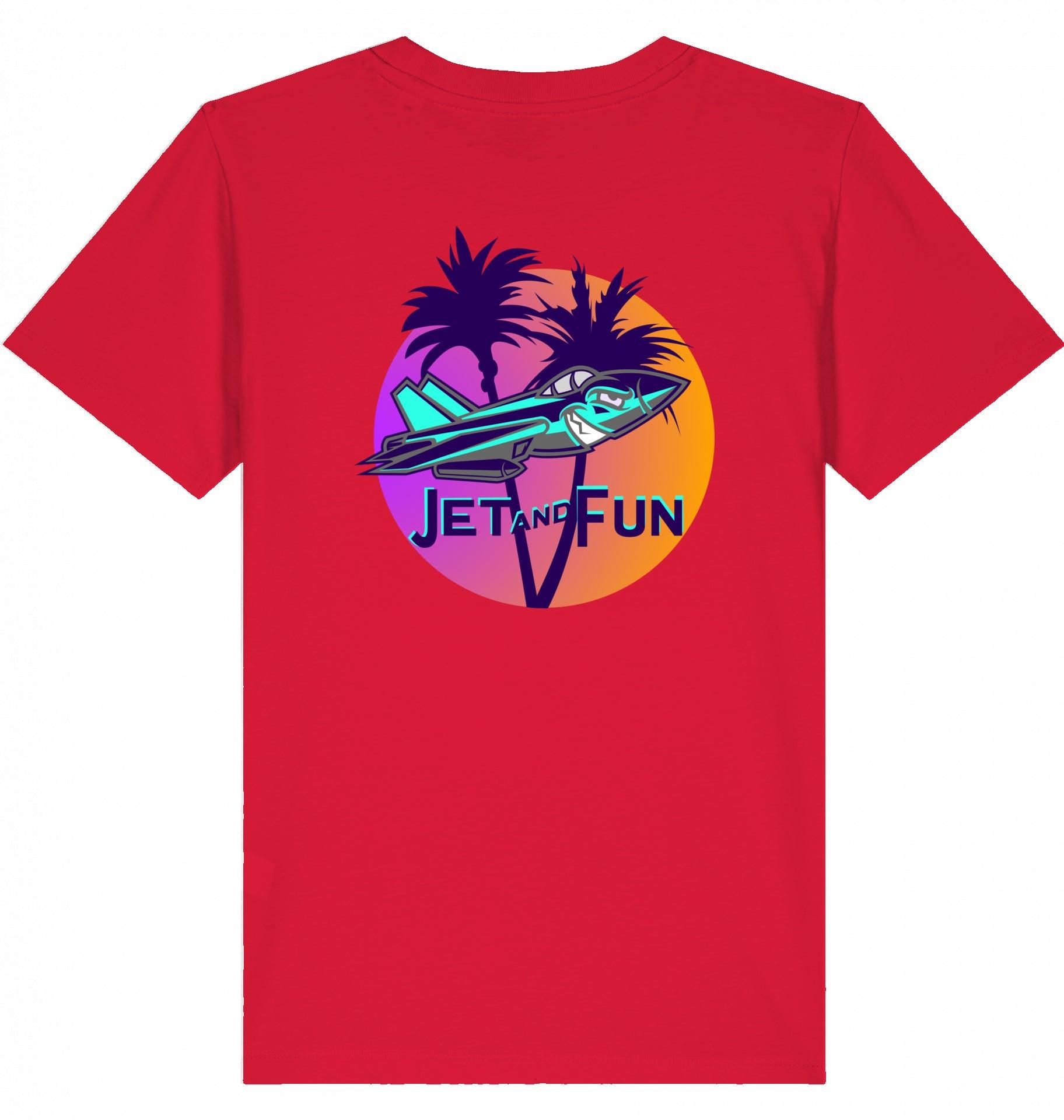 Aviation Kids Aviation T-Shirt "Jet and Fun" Flugzeug 2.0 Red für Piloten, Crews, Kinder & Planespotter made by SUPERSONIC aero 4U