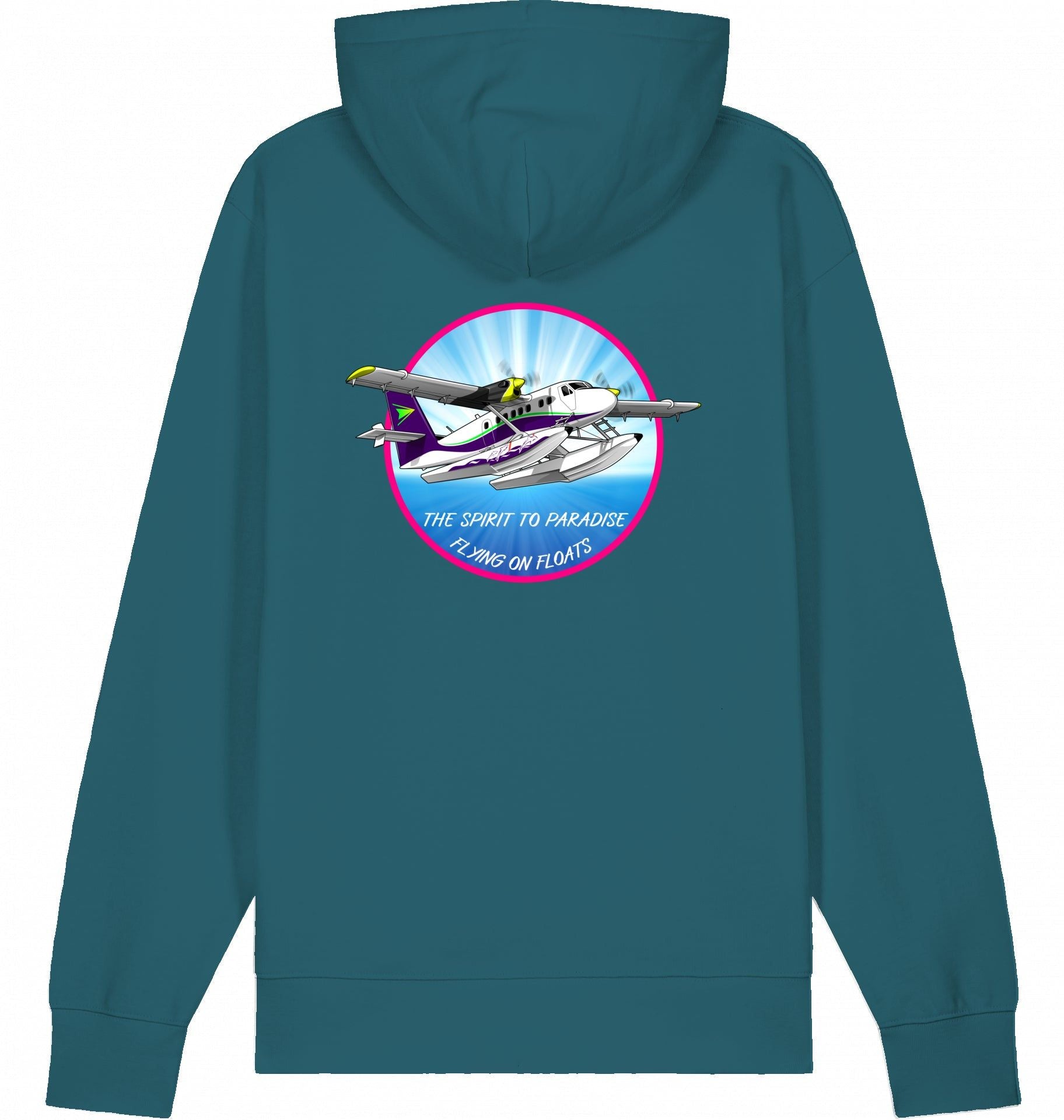 Aviation Flugzeug Hoodie DHC-6 Twinotter in Paradise Stargazer für Piloten, Crews, Kinder & Planespotter made by SUPERSONIC aero 4U