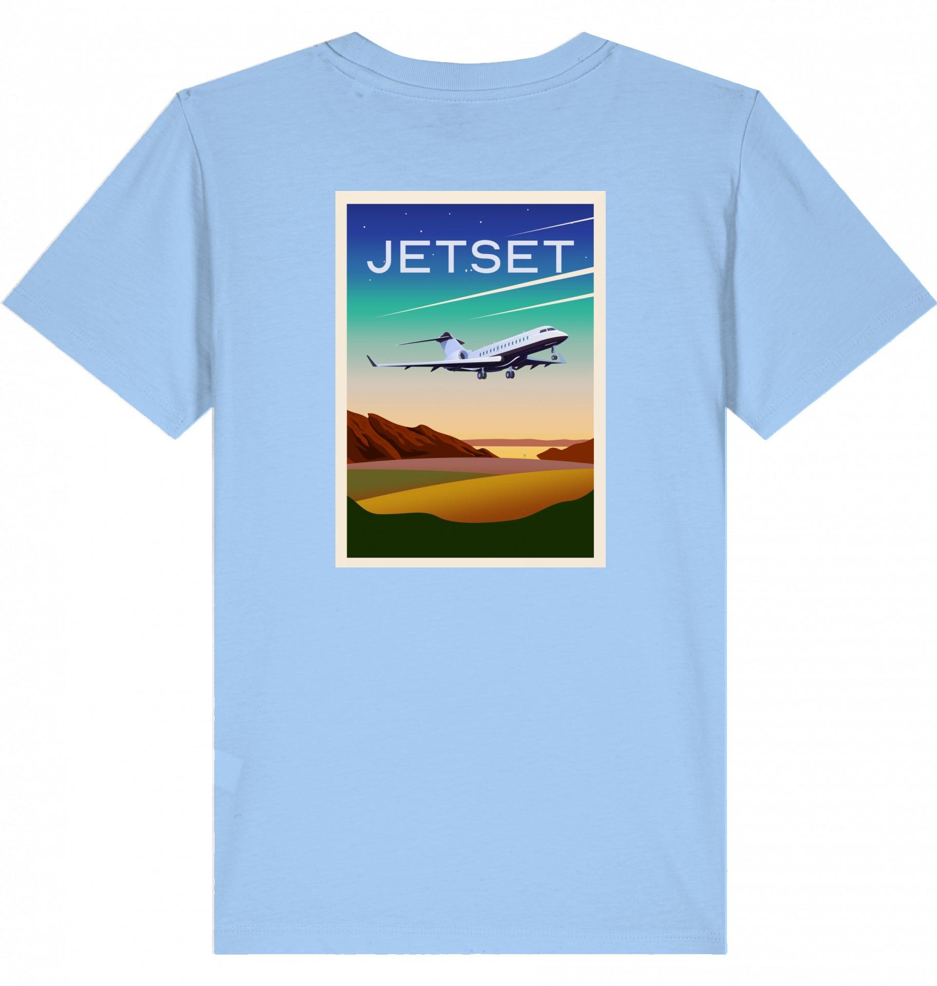 Aviation Kids Aviation T-Shirt "Jetset - Bombardier Global Express" 2.0 Blue Soul für Piloten, Crews, Kinder & Planespotter made by SUPERSONIC aero 4U