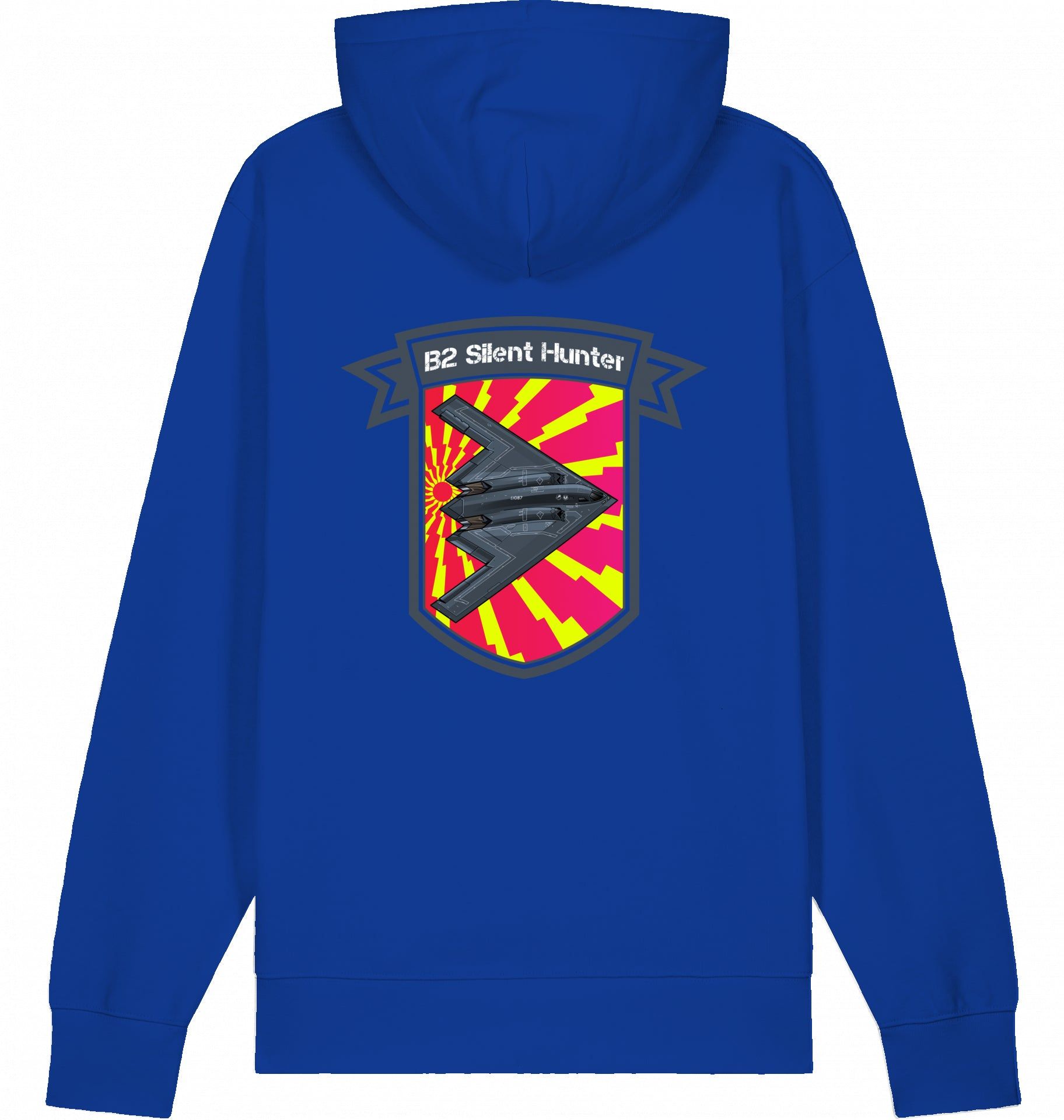 Aviation Flugzeug Hoodie Northrop B2 Spirit - Silent Hunter Worker Blue für Piloten, Crews, Kinder & Planespotter made by SUPERSONIC aero 4U