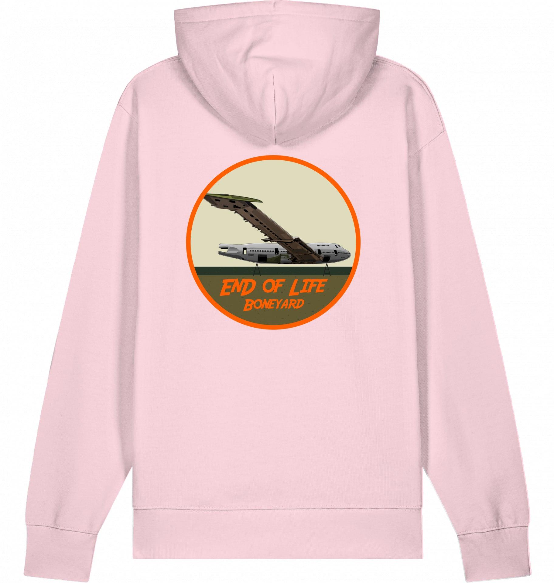 Aviation Flugzeug Hoodie Boeing 747 Jumbojet Boneyard Cotton Pink für Piloten, Crews, Kinder & Planespotter made by SUPERSONIC aero 4U