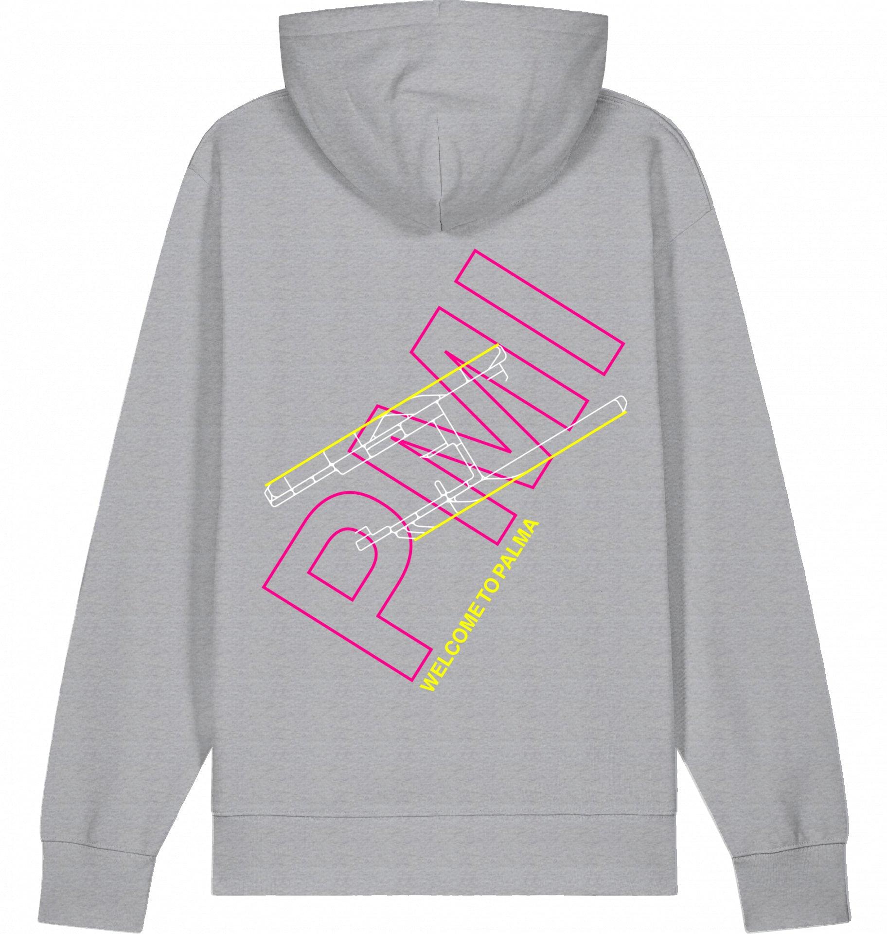 Aviation Palma de Mallorca PMI Airport Hoodie 2.0 Mid Heather Grey für Piloten, Crews, Kinder & Planespotter made by SUPERSONIC aero 4U