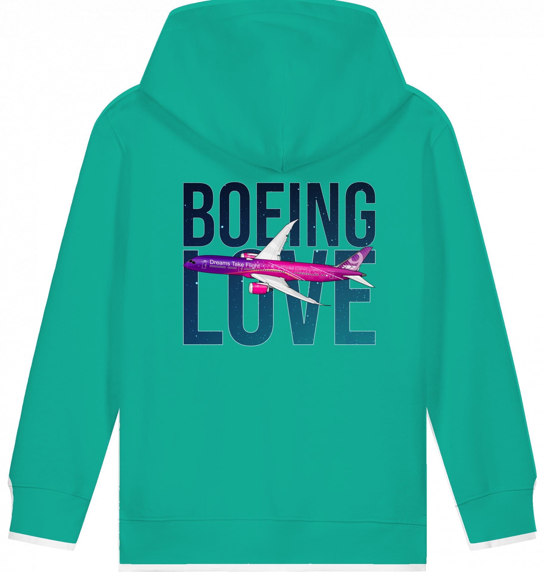 Kids Hoodie Boeing Love 787 Dreamliner