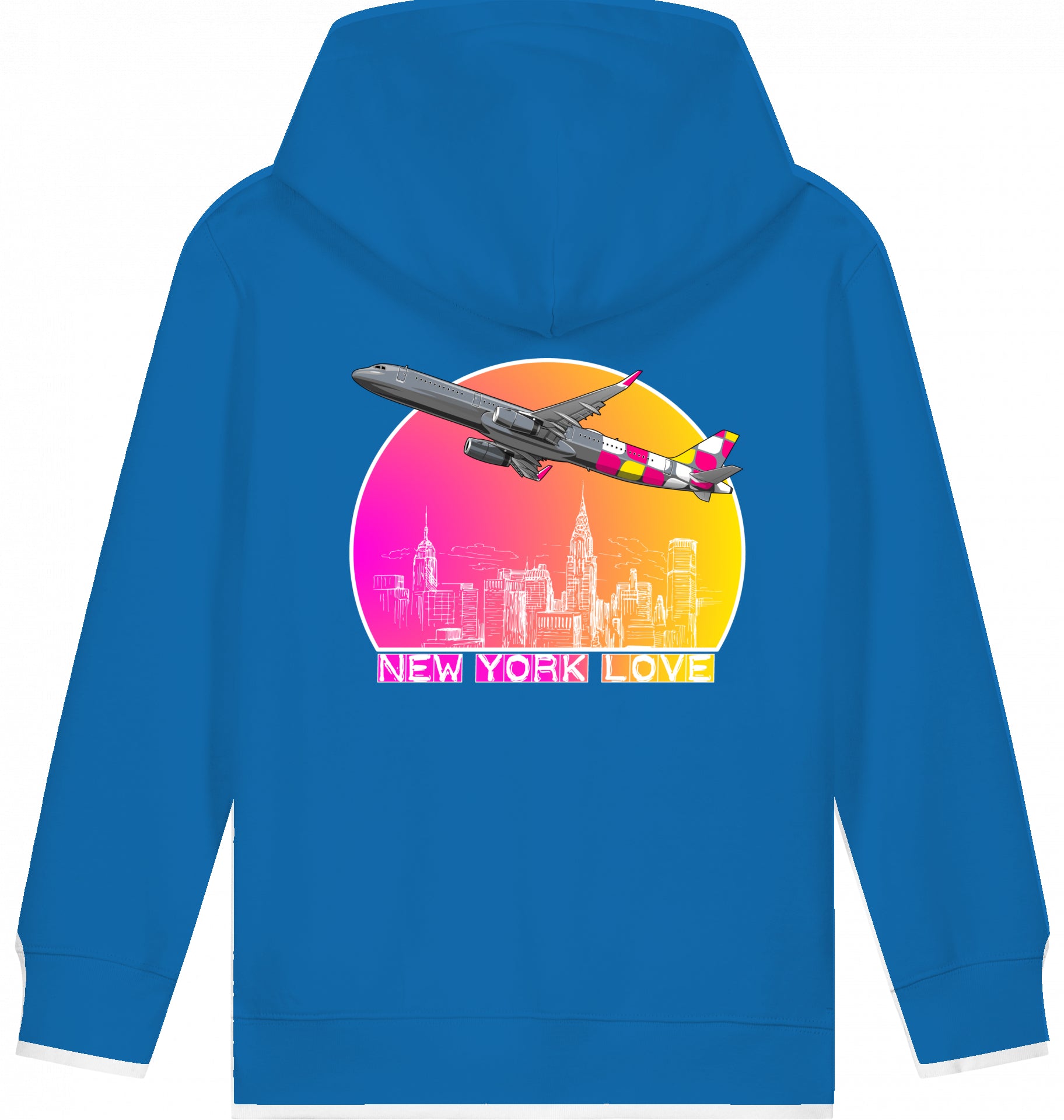Kids Flugzeug Hoodie Airbus A321 New York