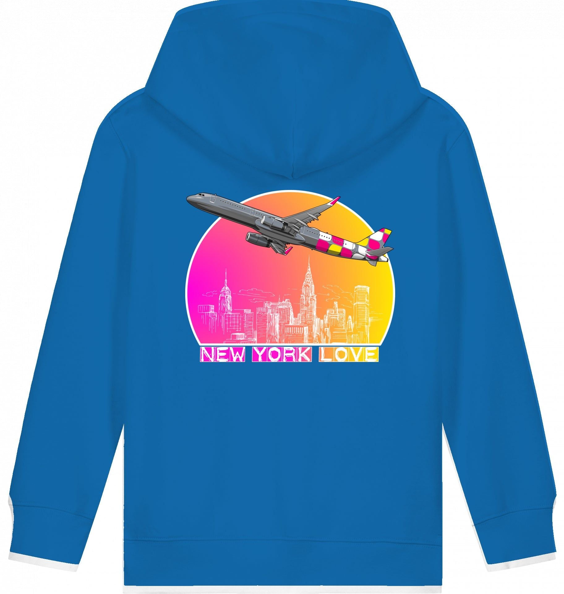 Aviation Kids Flugzeug Hoodie Airbus A321 New York für Piloten, Crews, Kinder & Planespotter made by SUPERSONIC aero 4U