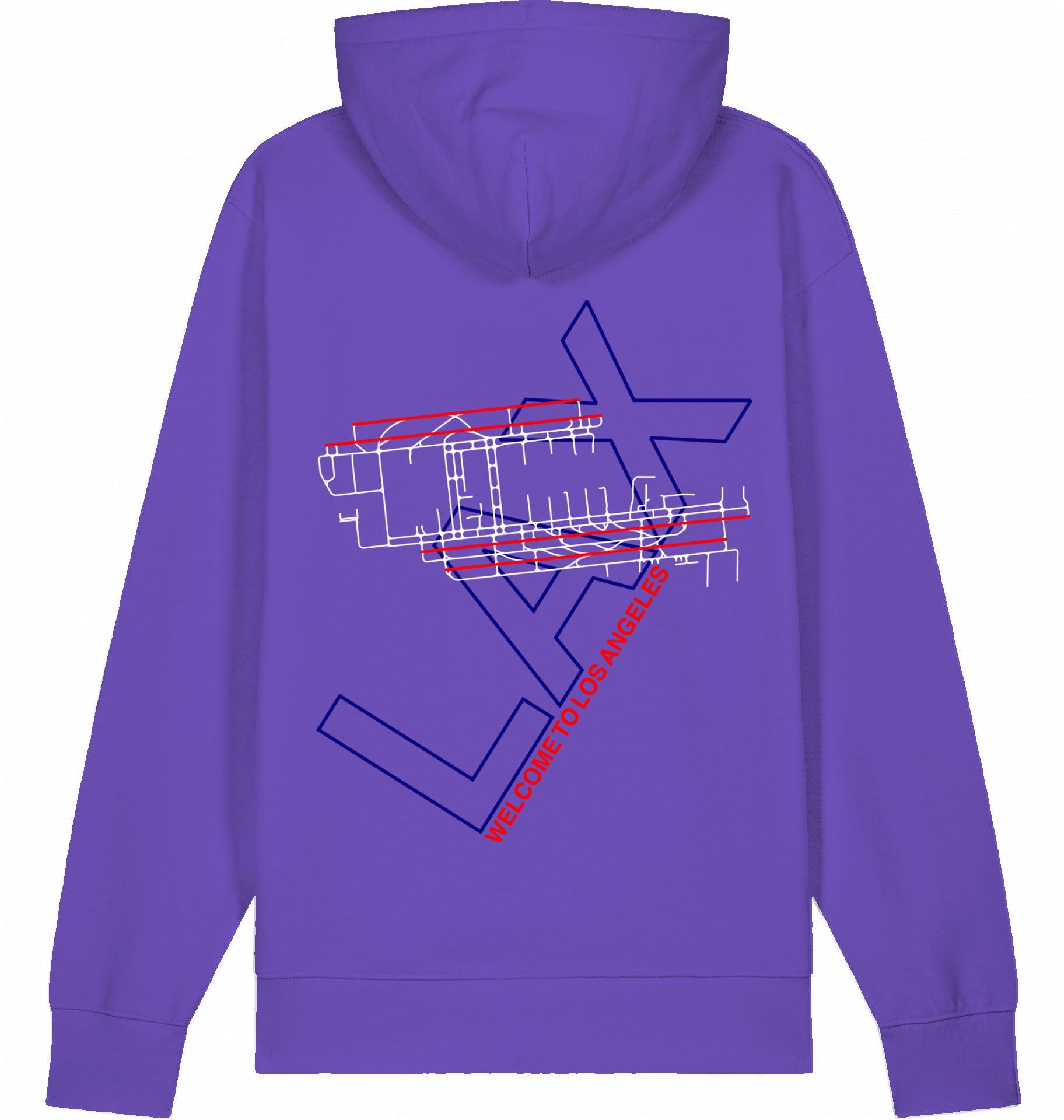 Aviation Los Angeles LAX Airport Hoodie 2.0 Purple Love für Piloten, Crews, Kinder & Planespotter made by SUPERSONIC aero 4U