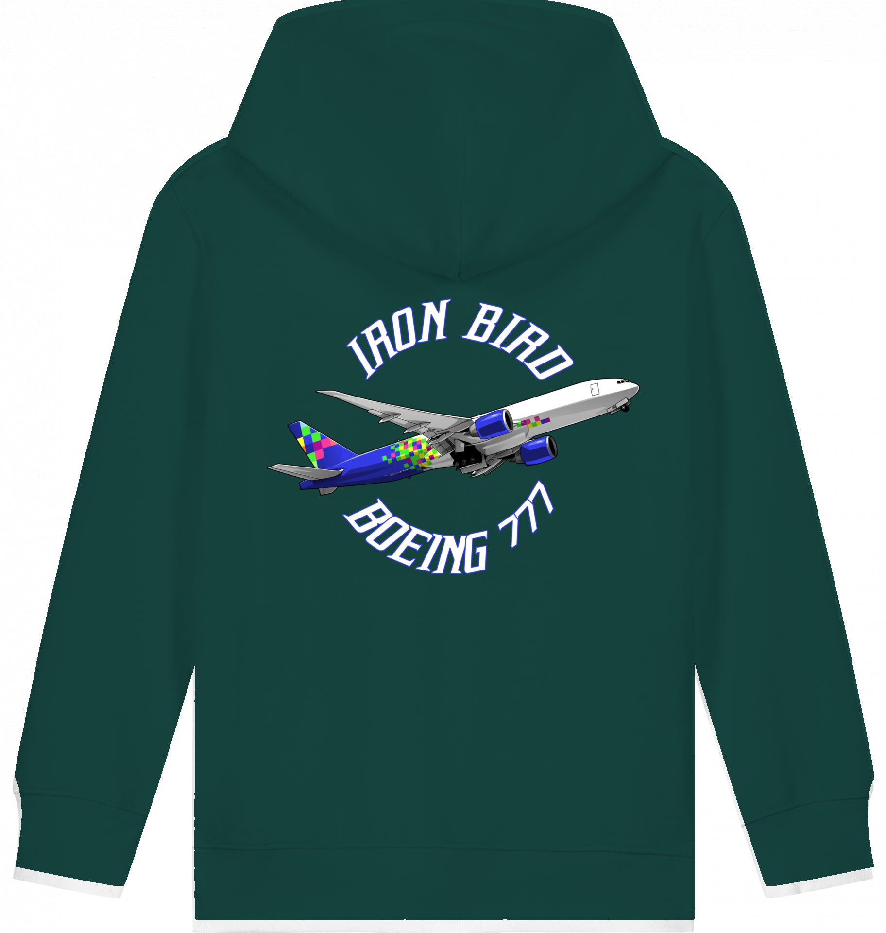 Aviation Kids Flugzeug Hoodie Boeing 777 Iron Bird für Piloten, Crews, Kinder & Planespotter made by SUPERSONIC aero 4U