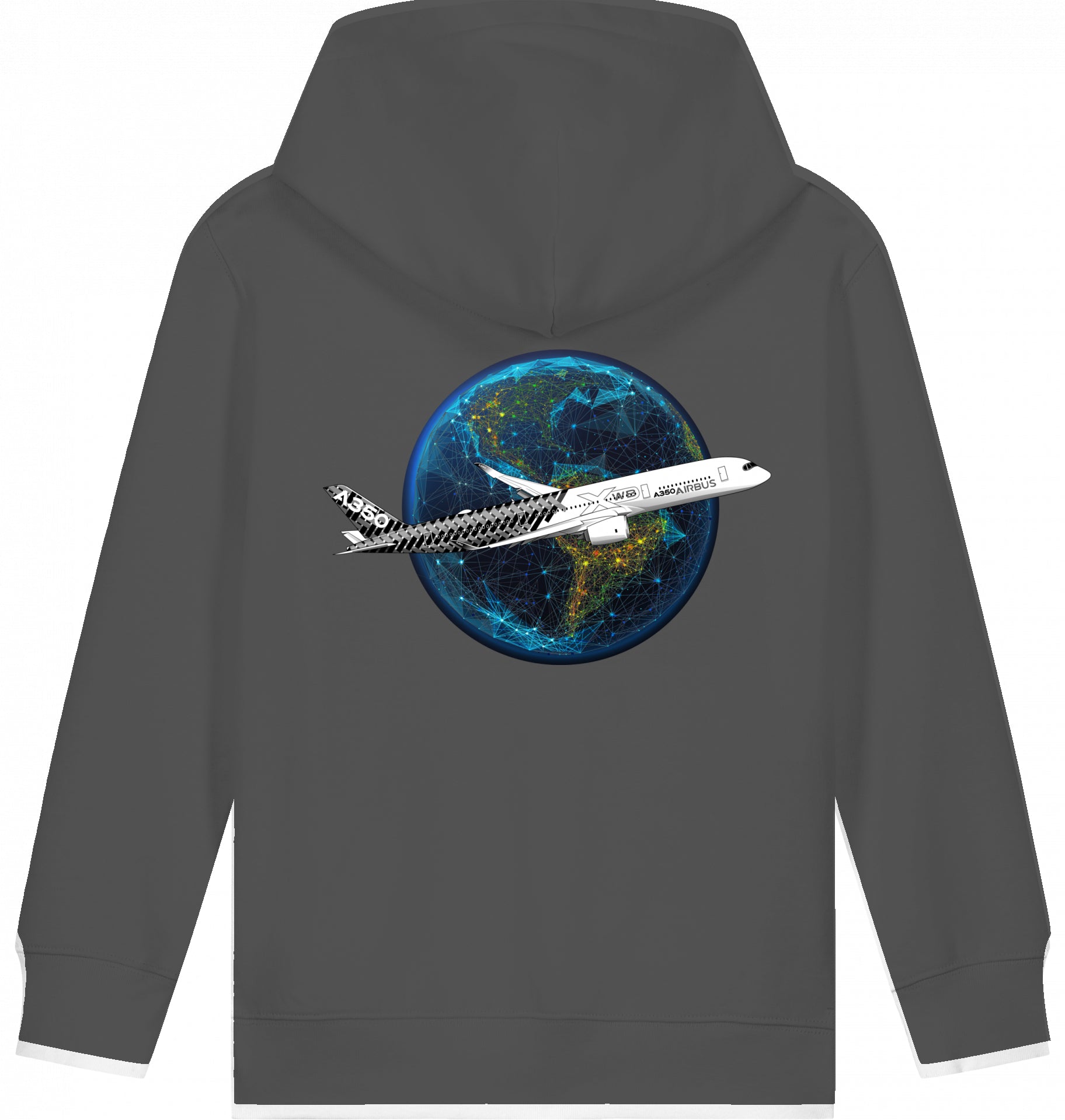 Aviation Kids Flugzeug Hoodie Airbus A350 XWB für Piloten, Crews, Kinder & Planespotter made by SUPERSONIC aero 4U