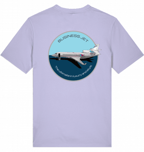 Aviation Flugzeug T-Shirt "Dassault Falcon 7X Business Jet" Lavender für Piloten, Crews, Kinder & Planespotter made by SUPERSONIC aero 4U