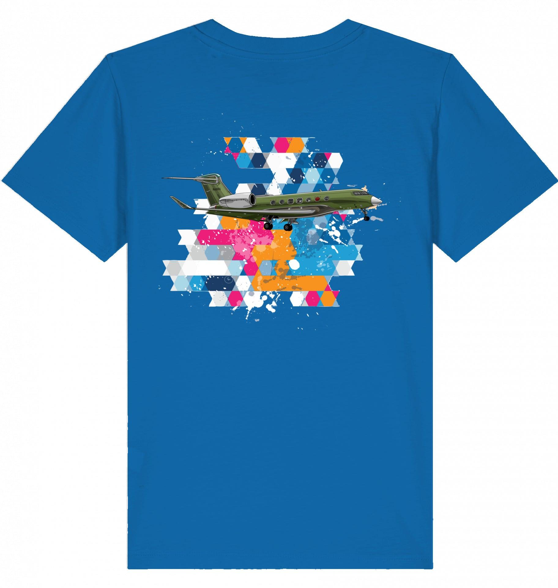 Aviation Kids Aviation T-Shirt Gulfstream G500/600 Business Jet 2.0 Royal Blue für Piloten, Crews, Kinder & Planespotter made by SUPERSONIC aero 4U