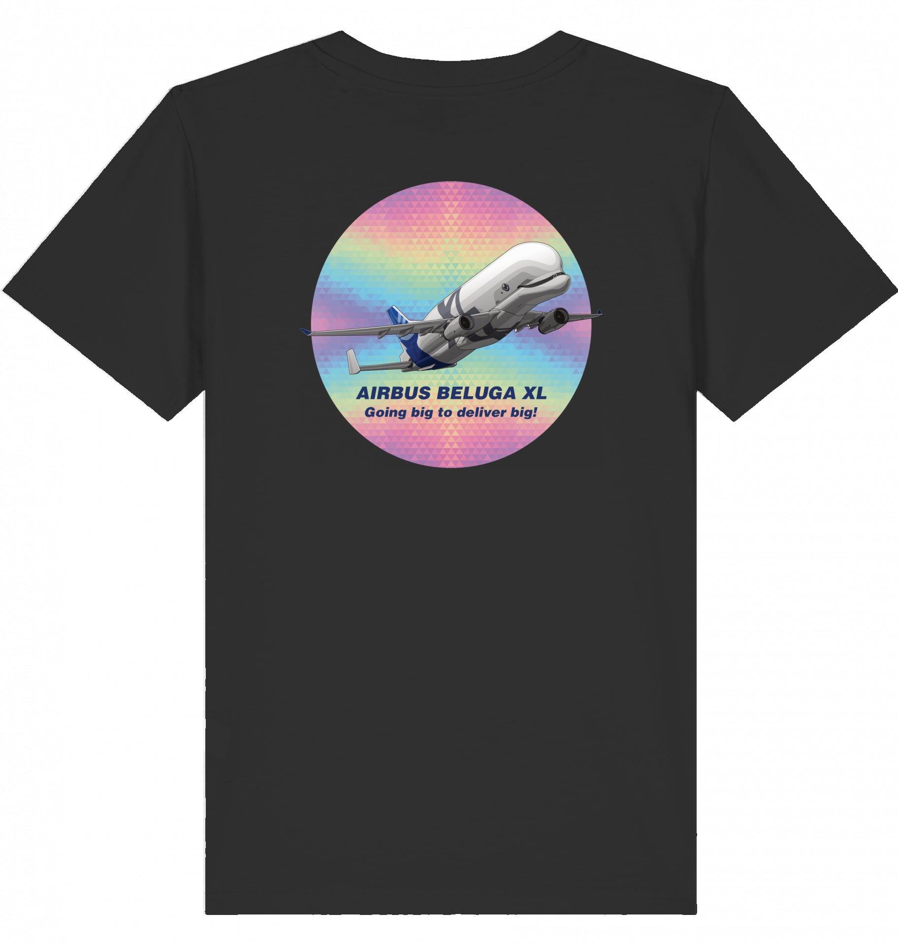 Aviation Kids Aviation T-Shirt Airbus Beluga XL Flugzeug 2.0 Black für Piloten, Crews, Kinder & Planespotter made by SUPERSONIC aero 4U