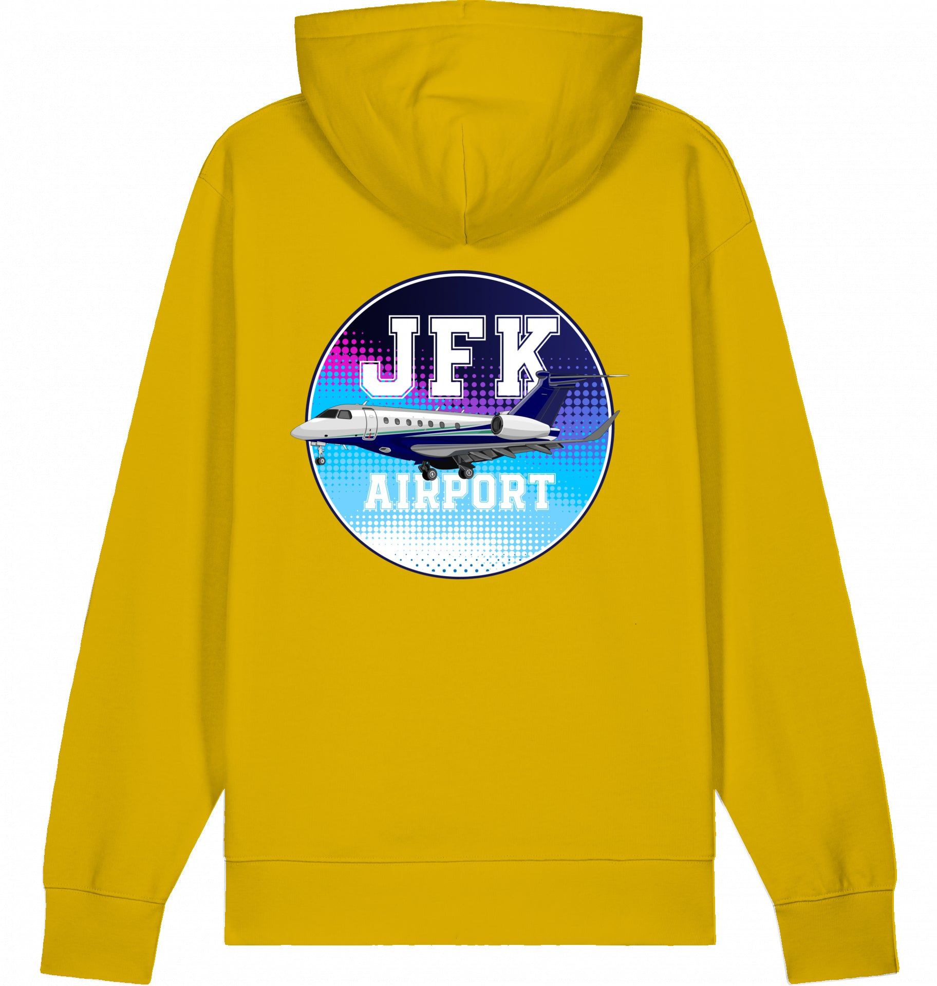 Aviation Flugzeug Hoodie Embraer Praetor 600 JFK Ochre für Piloten, Crews, Kinder & Planespotter made by SUPERSONIC aero 4U