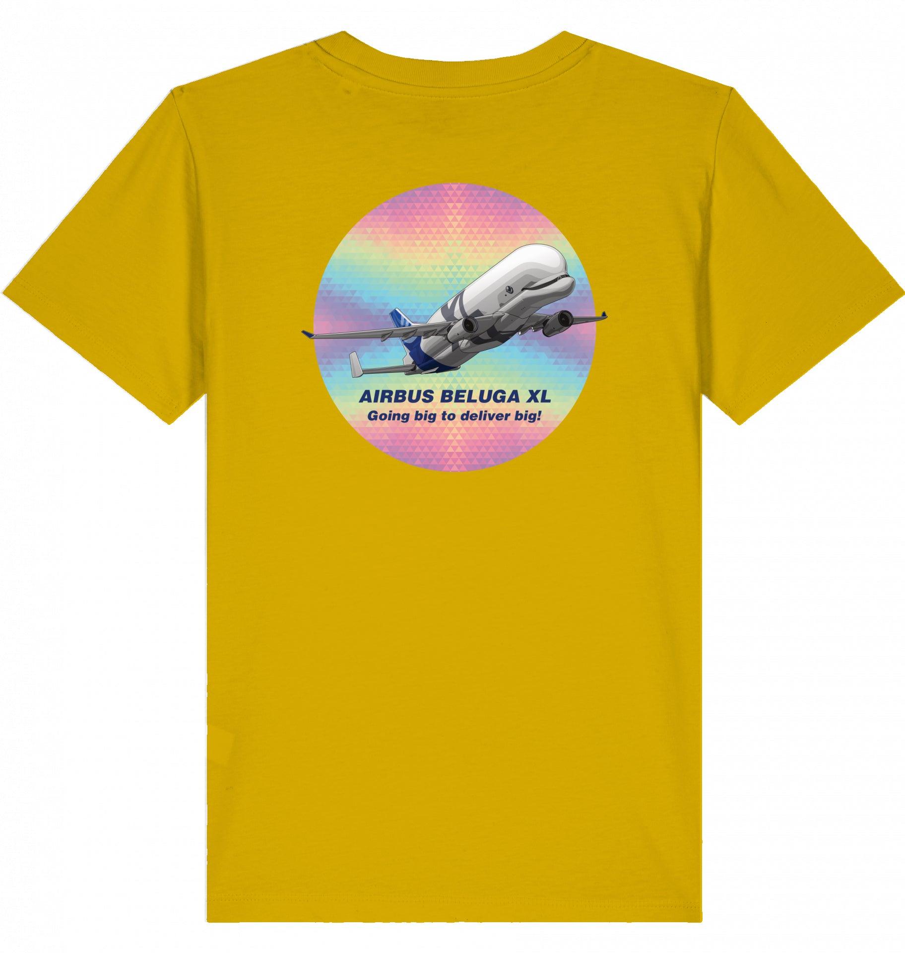 Aviation Kids Aviation T-Shirt Airbus Beluga XL Flugzeug 2.0 Ochre für Piloten, Crews, Kinder & Planespotter made by SUPERSONIC aero 4U