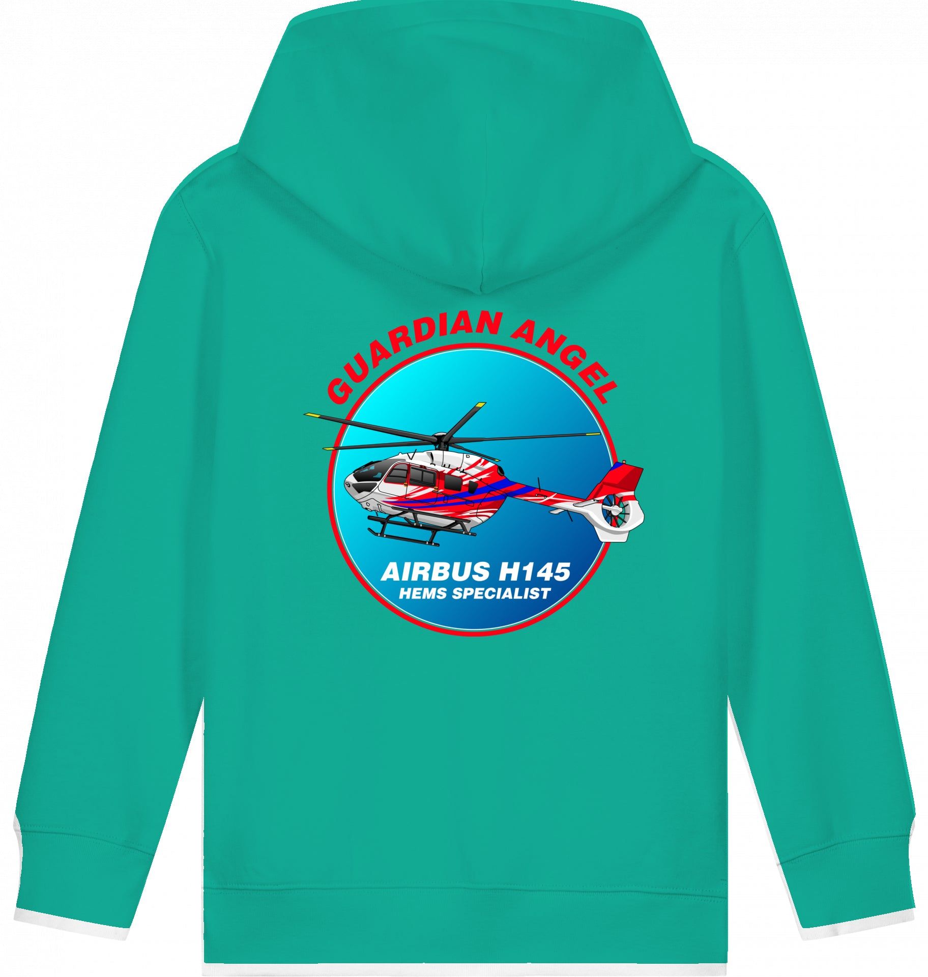 Aviation Kids Helicopter Hoodie Airbus H145 Guardian Angel für Piloten, Crews, Kinder & Planespotter made by SUPERSONIC aero 4U