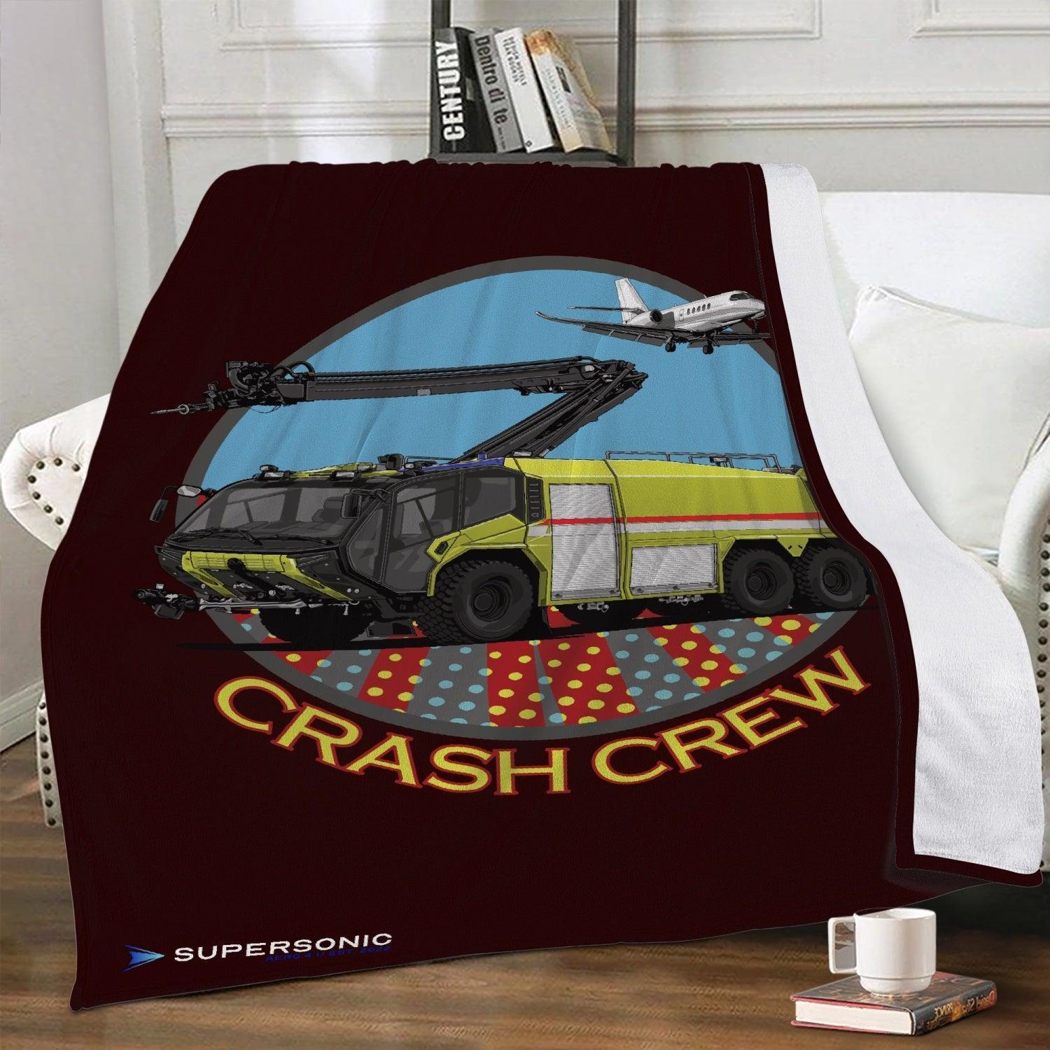 Aviation Fleecedecke "Airport Crash Crew, ARFF" - Warmer Komfort für Aviation-Fans XL für Piloten, Crews, Kinder & Planespotter made by SUPERSONIC aero 4U