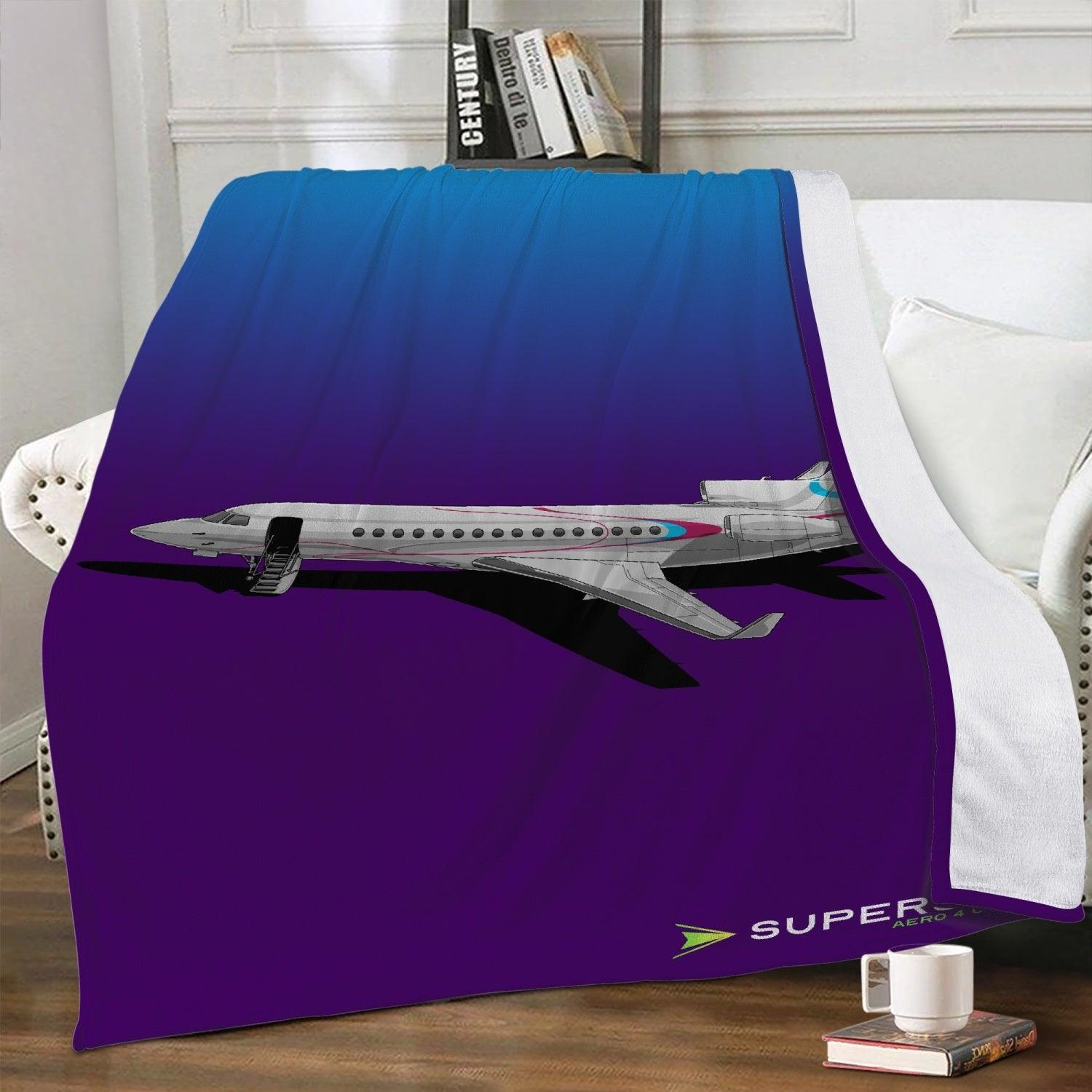 Aviation Weiche Aviation Decke Dassault Falcon 7X - Dein kuscheliger Begleiter auf jedem Flug XL für Piloten, Crews, Kinder & Planespotter made by SUPERSONIC aero 4U