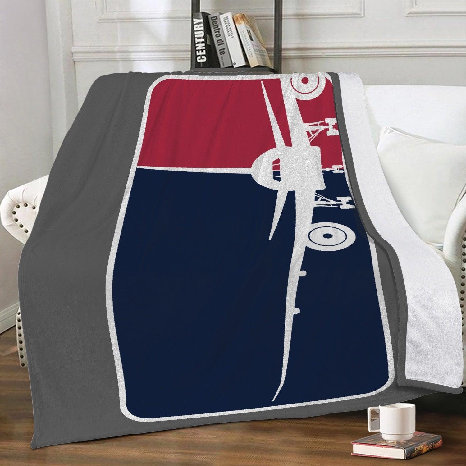 Aviation Weiche Aviation Fleecedecke "Major League Aviation" im Boeing 777 Design - Dein kuscheliger Begleiter am Boden XL für Piloten, Crews, Kinder & Planespotter made by SUPERSONIC aero 4U