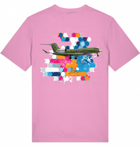 Aviation Flugzeug T-Shirt Gulfstream G500/G600 Experimental Aircraft Bubble Pink für Piloten, Crews, Kinder & Planespotter made by SUPERSONIC aero 4U