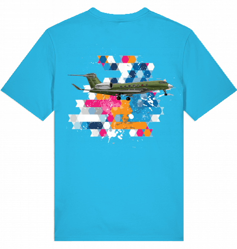Aviation Flugzeug T-Shirt Gulfstream G500/G600 Experimental Aircraft Aqua Blue für Piloten, Crews, Kinder & Planespotter made by SUPERSONIC aero 4U
