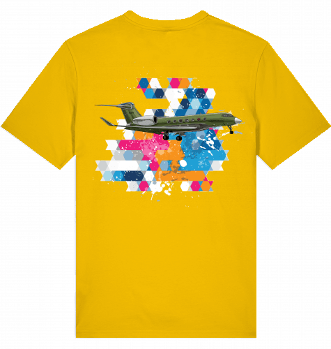 Aviation Flugzeug T-Shirt Gulfstream G500/G600 Experimental Aircraft Spectra Yellow für Piloten, Crews, Kinder & Planespotter made by SUPERSONIC aero 4U