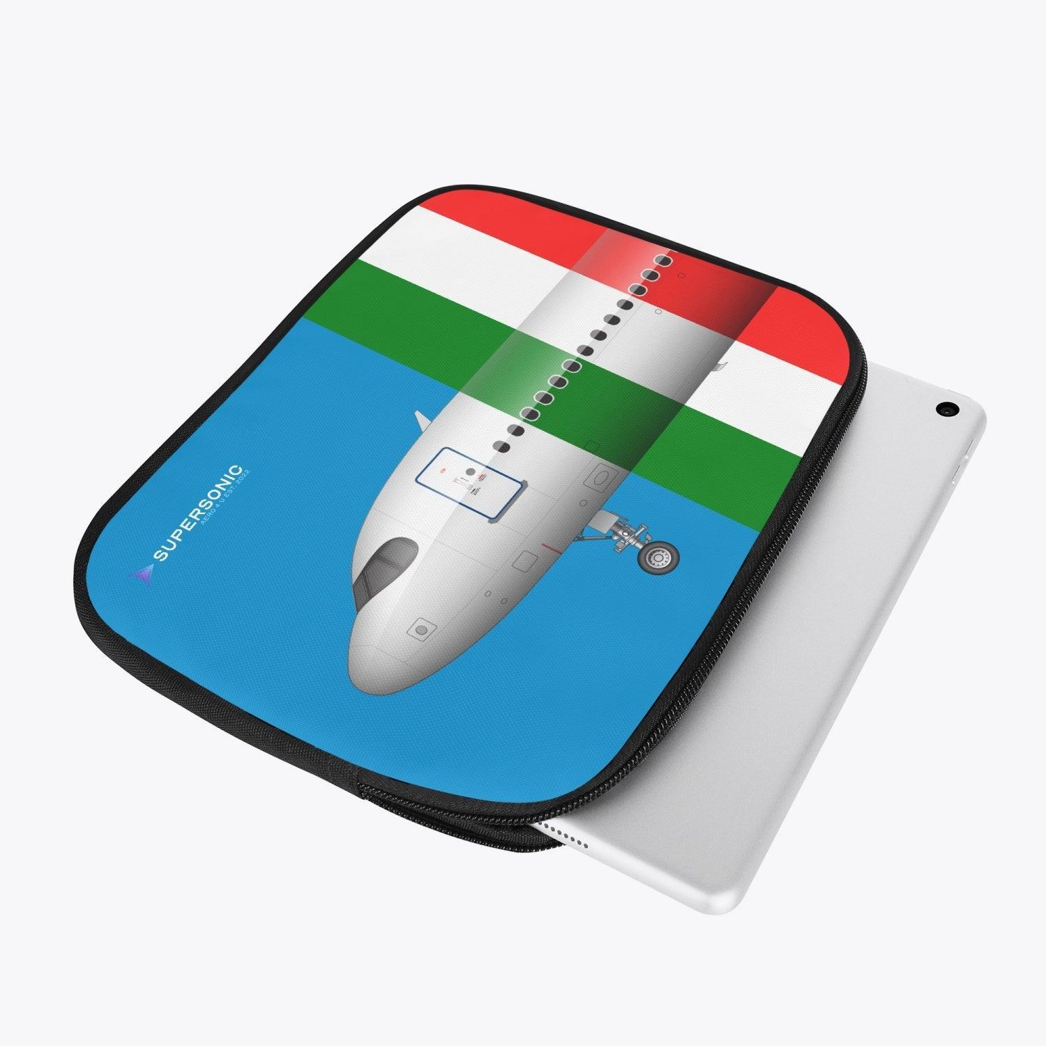 Aviation Airbus A320 Neo Italy Edition - Elegante Tricolore iPad/EFB-Schutzhülle Default für Piloten, Crews, Kinder & Planespotter made by SUPERSONIC aero 4U