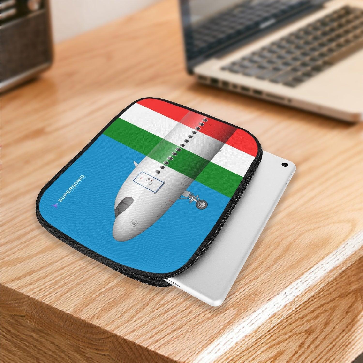 Aviation Airbus A320 Neo Italy Edition - Elegante Tricolore iPad/EFB-Schutzhülle für Piloten, Crews, Kinder & Planespotter made by SUPERSONIC aero 4U