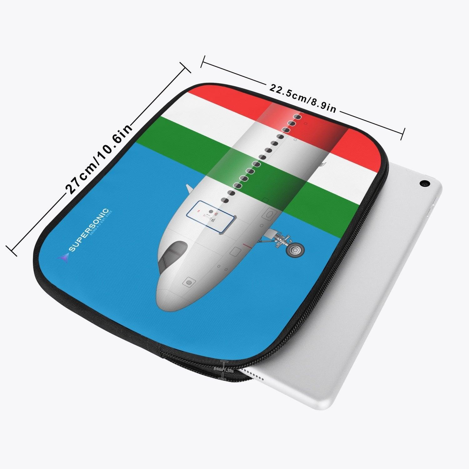 Aviation Airbus A320 Neo Italy Edition - Elegante Tricolore iPad/EFB-Schutzhülle für Piloten, Crews, Kinder & Planespotter made by SUPERSONIC aero 4U