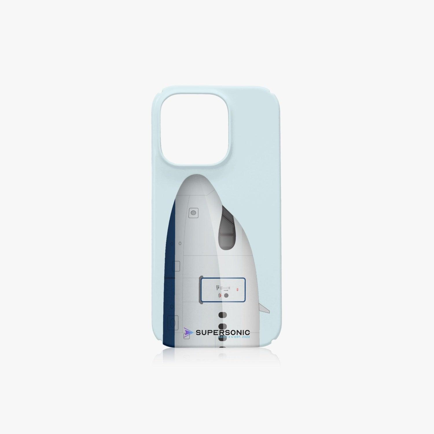 Aviation iPhone 14 Pro Case A320 Neo upright light blue iPhone 14 Pro für Piloten, Crews, Kinder & Planespotter made by SUPERSONIC aero 4U