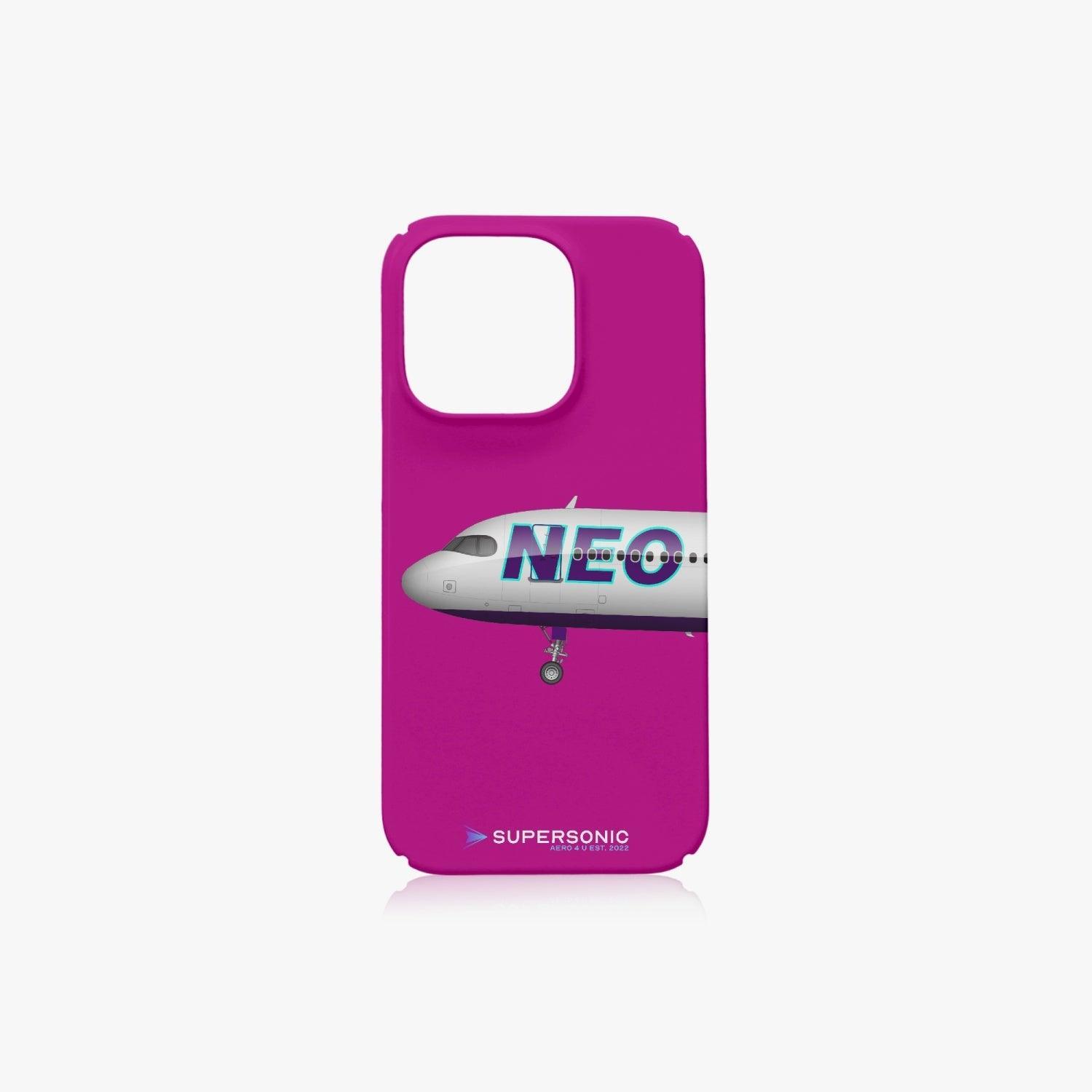 Aviation iPhone 14 Pro Case Airbus A320 Neo pink iPhone 14 Pro für Piloten, Crews, Kinder & Planespotter made by SUPERSONIC aero 4U