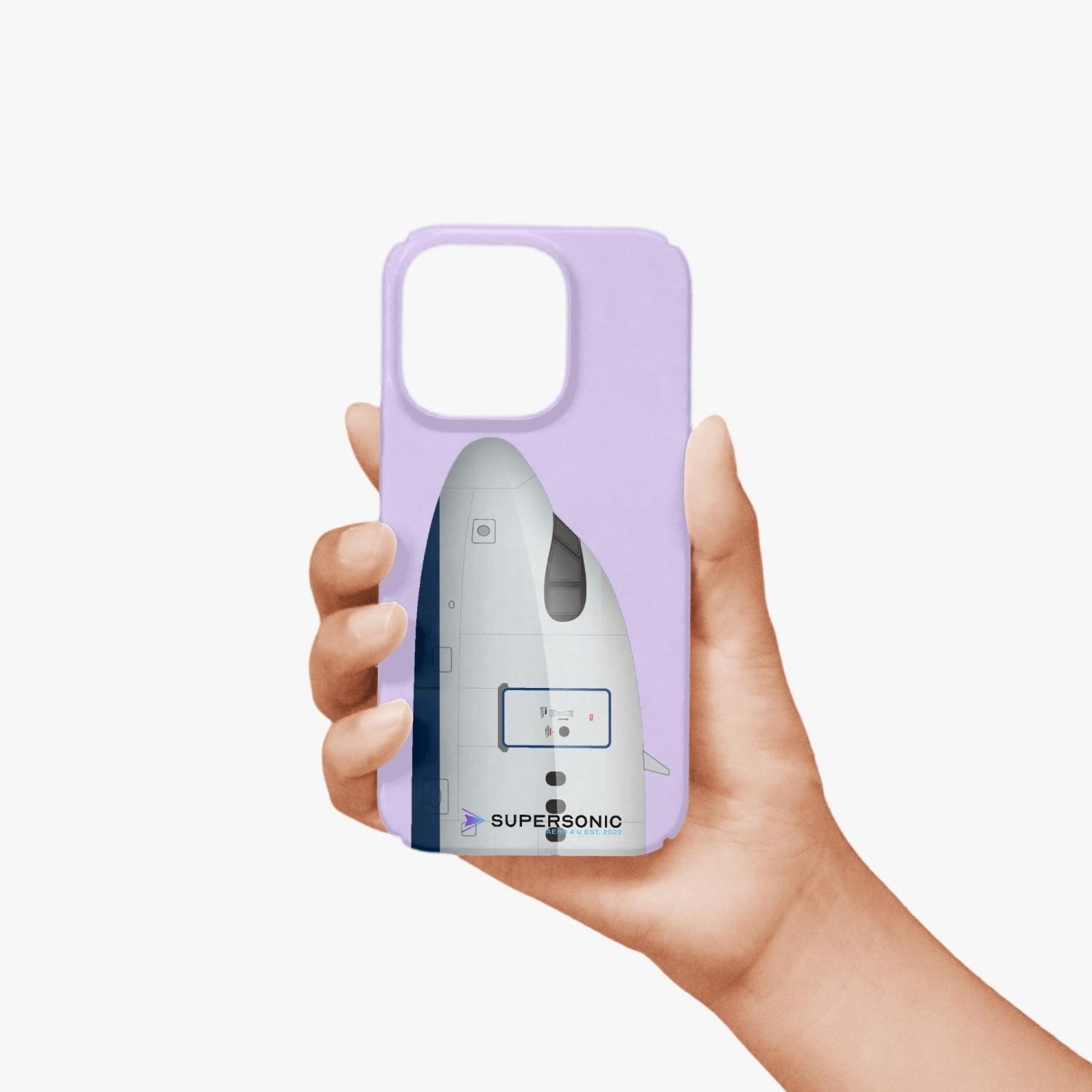 Aviation iPhone 14 Pro Case Airbus A320 Neo upright light purple für Piloten, Crews, Kinder & Planespotter made by SUPERSONIC aero 4U