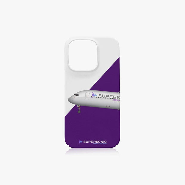 iPhone 14 Pro Case Airbus A350 Supersonic purple/white - SUPERSONIC aero 4U