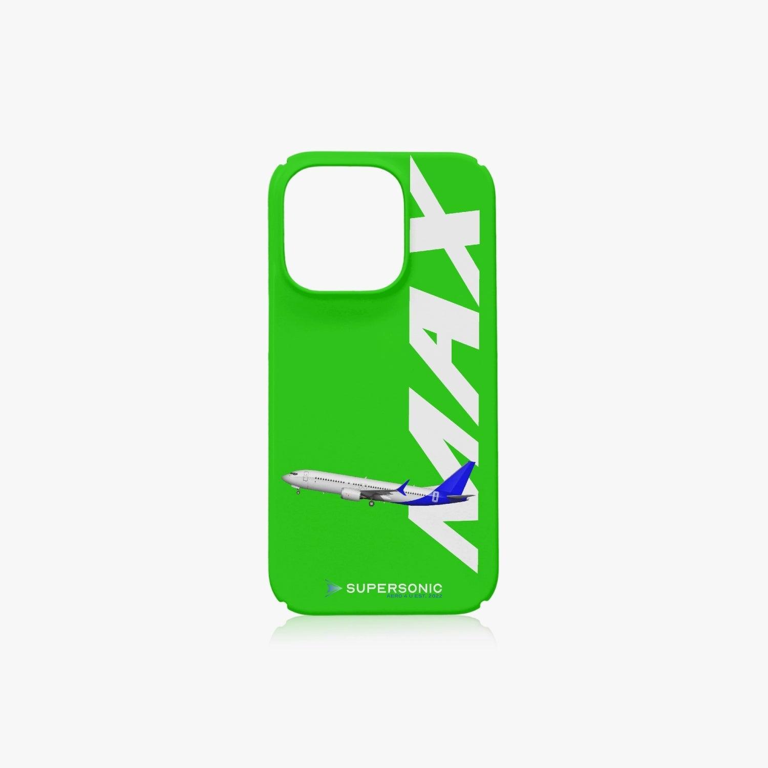 Aviation iPhone 14 Pro Case Boeing 737 MAX green iPhone 14 Pro für Piloten, Crews, Kinder & Planespotter made by SUPERSONIC aero 4U