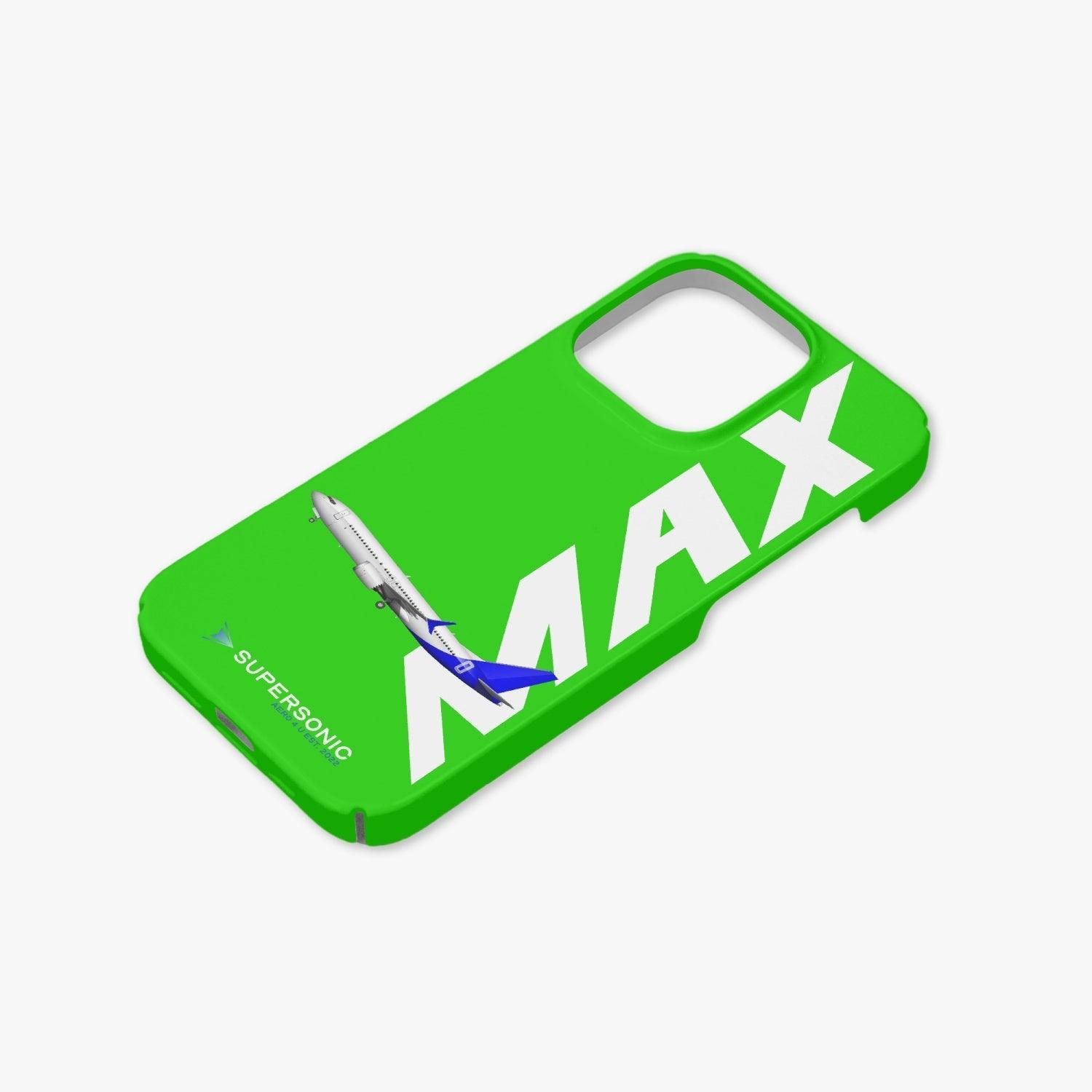 Aviation iPhone 14 Pro Case Boeing 737 MAX green für Piloten, Crews, Kinder & Planespotter made by SUPERSONIC aero 4U