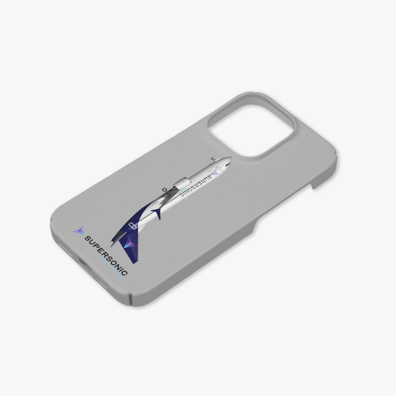 Aviation iPhone 14 Pro Case Boeing 737 MAX grey für Piloten, Crews, Kinder & Planespotter made by SUPERSONIC aero 4U