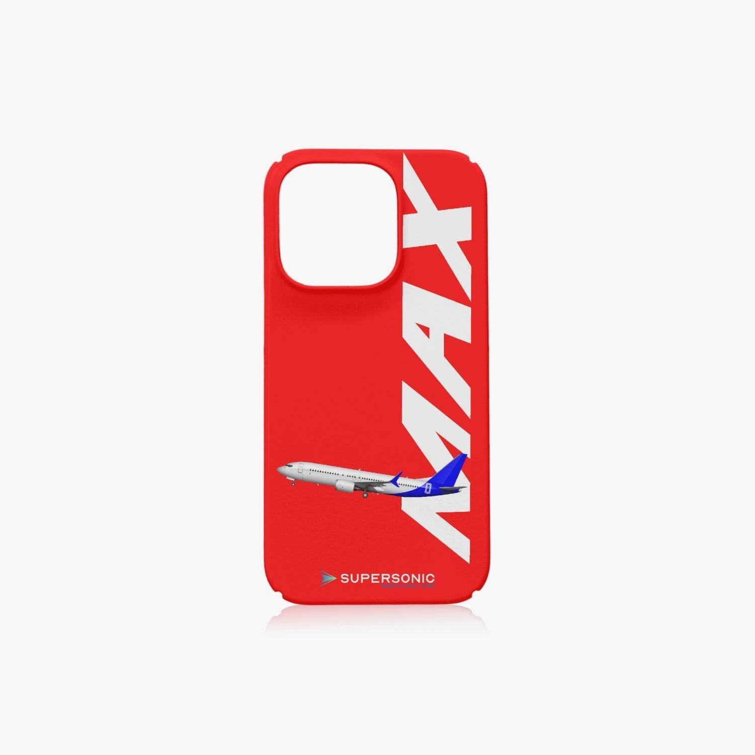 Aviation iPhone 14 Pro Case Boeing 737 MAX red iPhone 14 Pro für Piloten, Crews, Kinder & Planespotter made by SUPERSONIC aero 4U